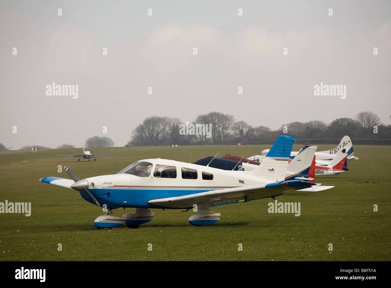 L'aviosuperficie Aereo piani piano elica Regno Unito Foto Stock