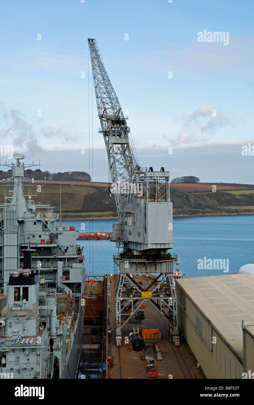 Pendennis Shipyard, Falmouth, Cornwall, Regno Unito Foto Stock