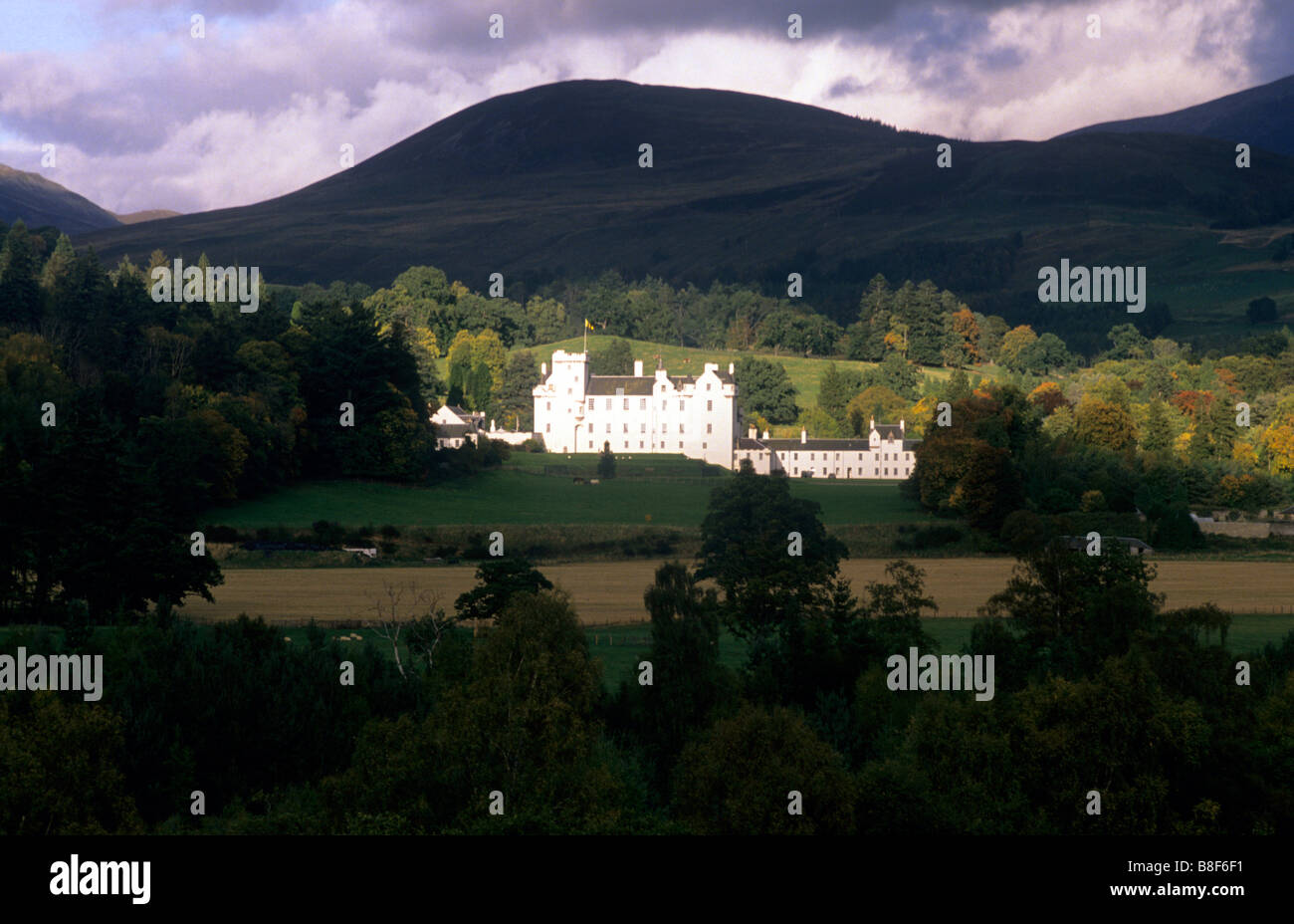 Blair Atholl Athol Castello Tayside Scozia stile baronale architettura scozzese Foto Stock