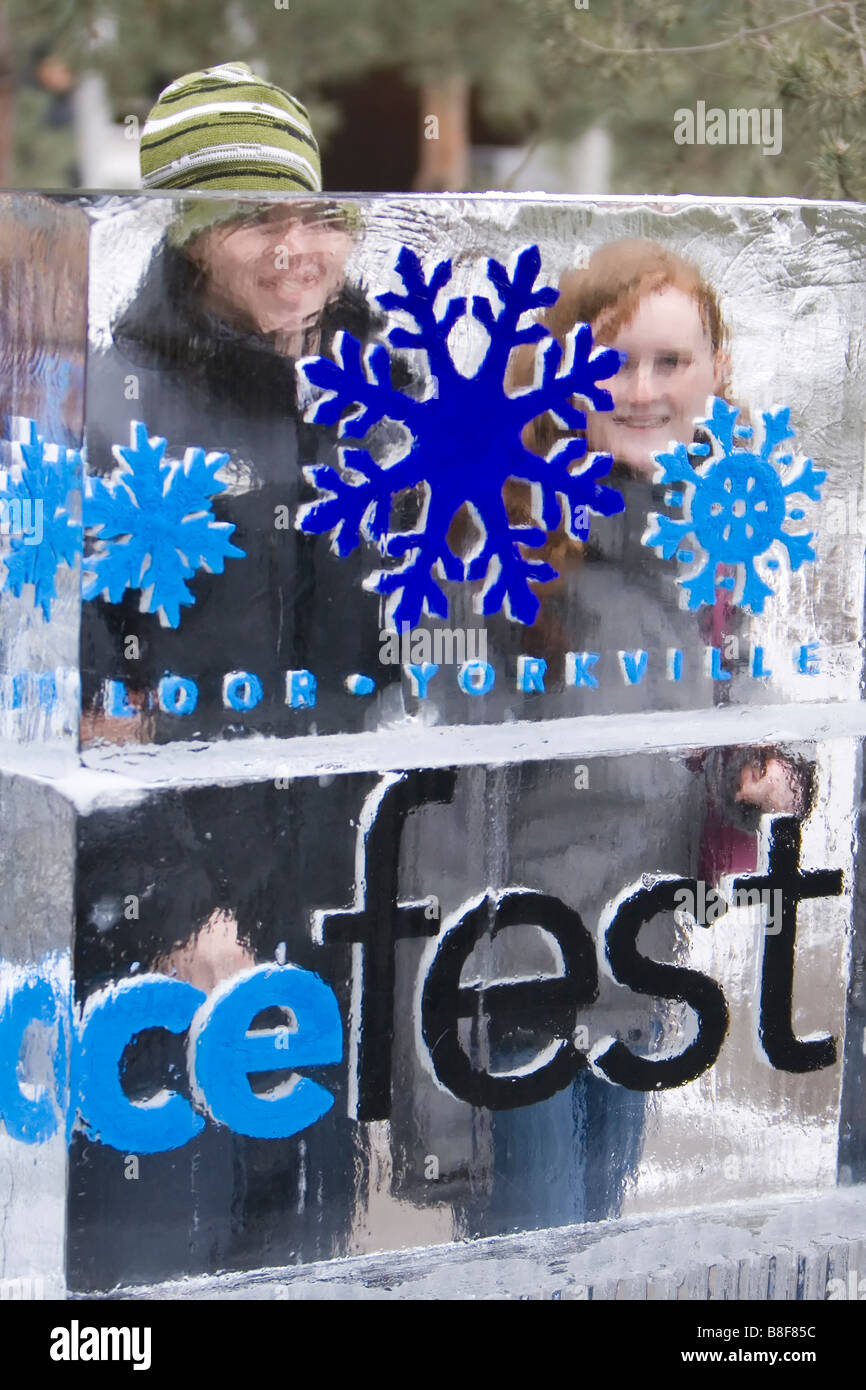 Bloor Toronto Yorkville IceFest febbraio a Toronto in Canada Foto Stock