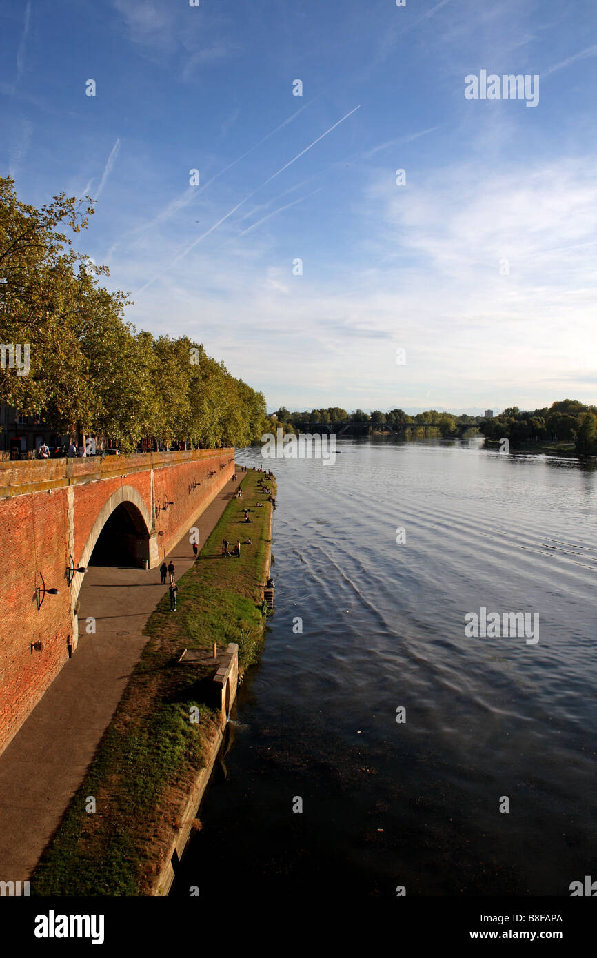 Quai de la Daurade, Toulouse, Francia Foto Stock