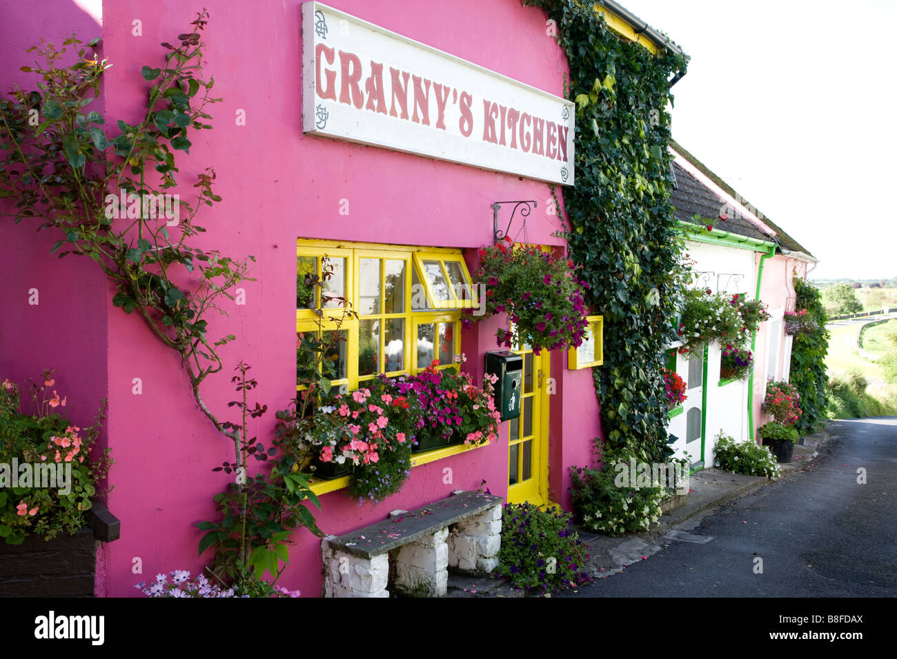 Traditional Irish Cottage, Cashel County Limerick Irlanda Foto Stock