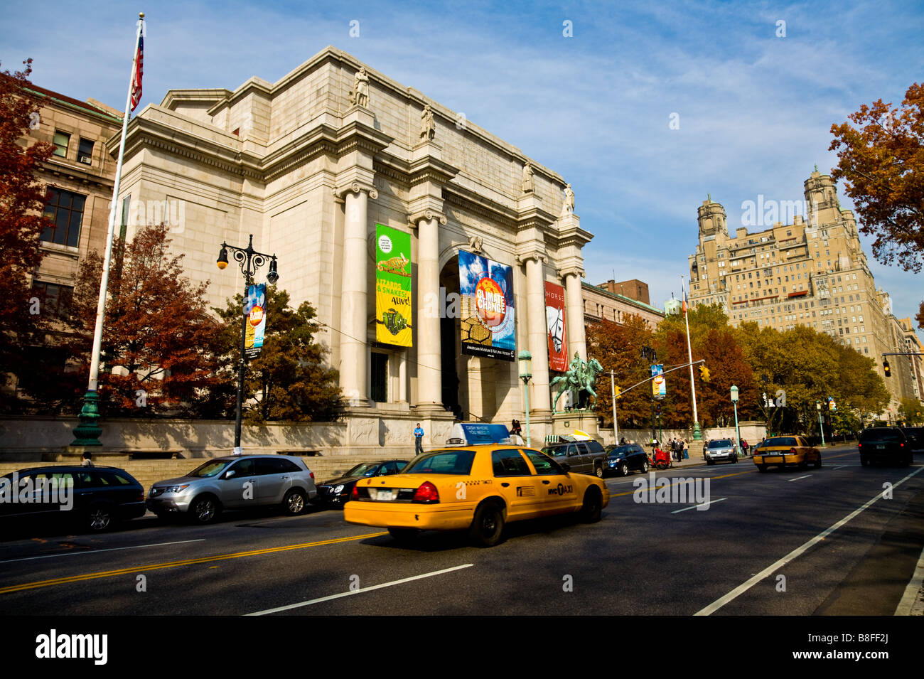 Il Museo Americano di Storia Naturale su Central Park West, New York, Stati Uniti d'America. Foto Stock