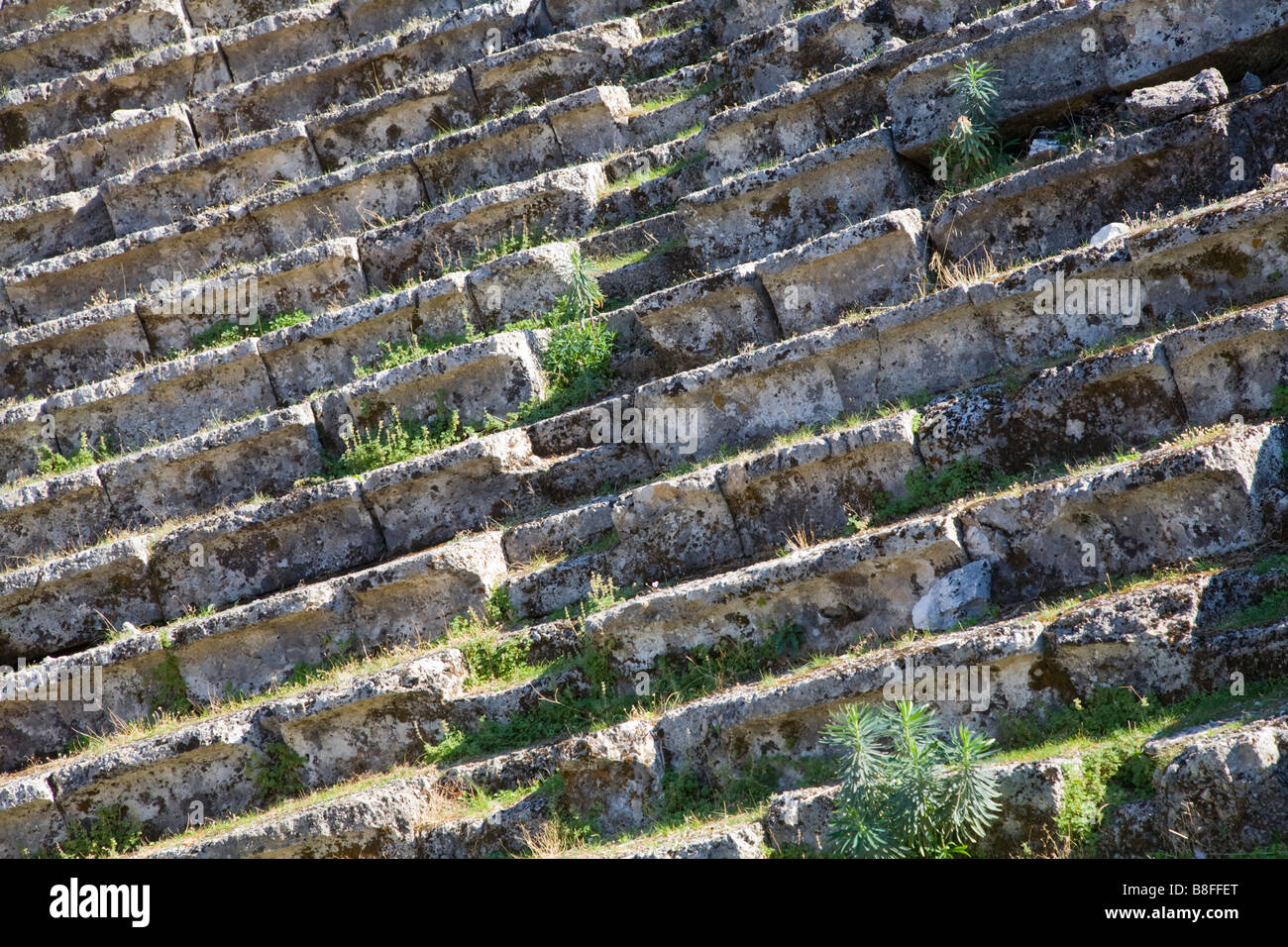 Anfiteatro romano arena posti a sedere vicino Pinara in Turchia Foto Stock