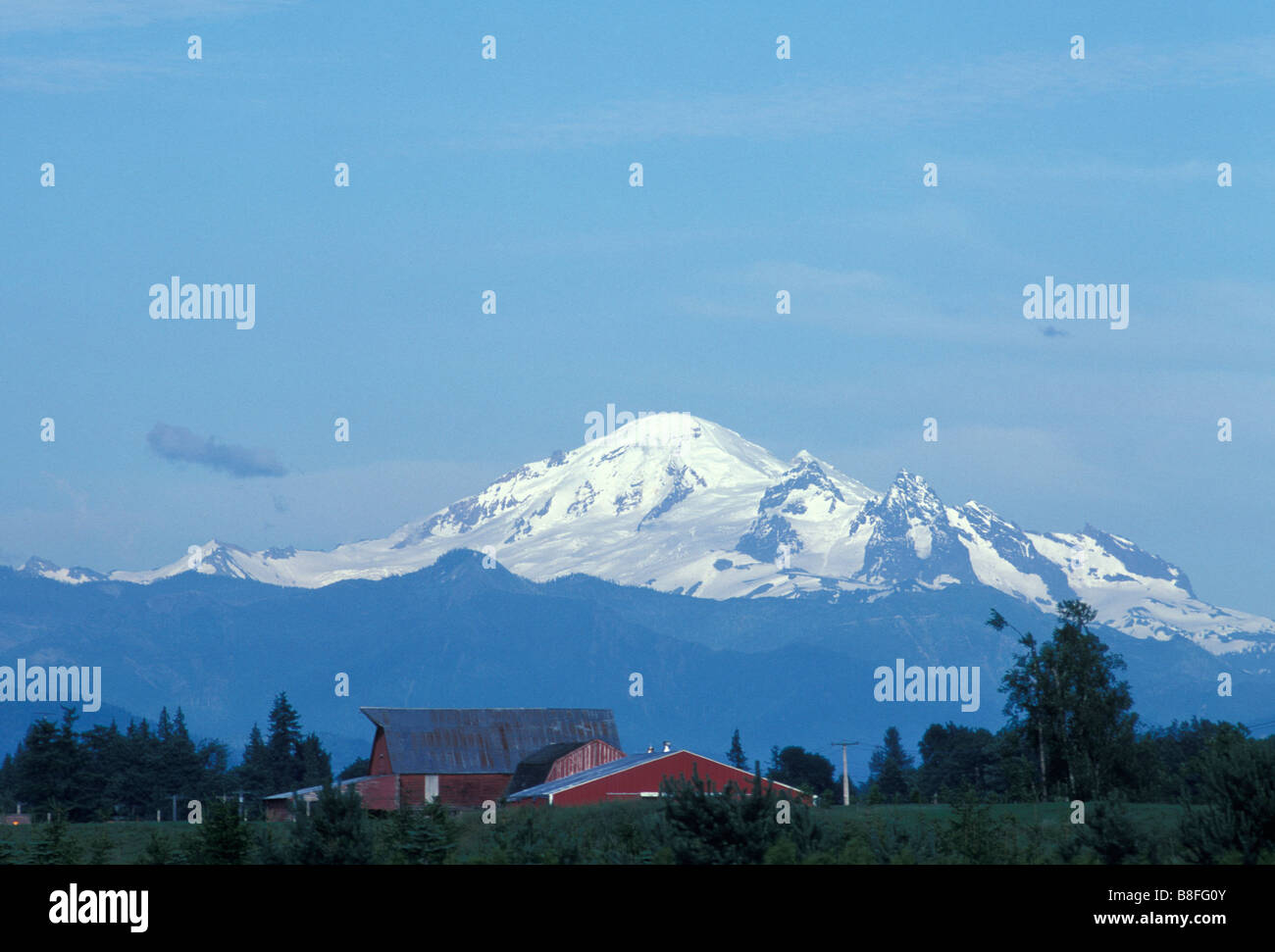 Mt. Baker visto dal Bellingham Area Foto Stock