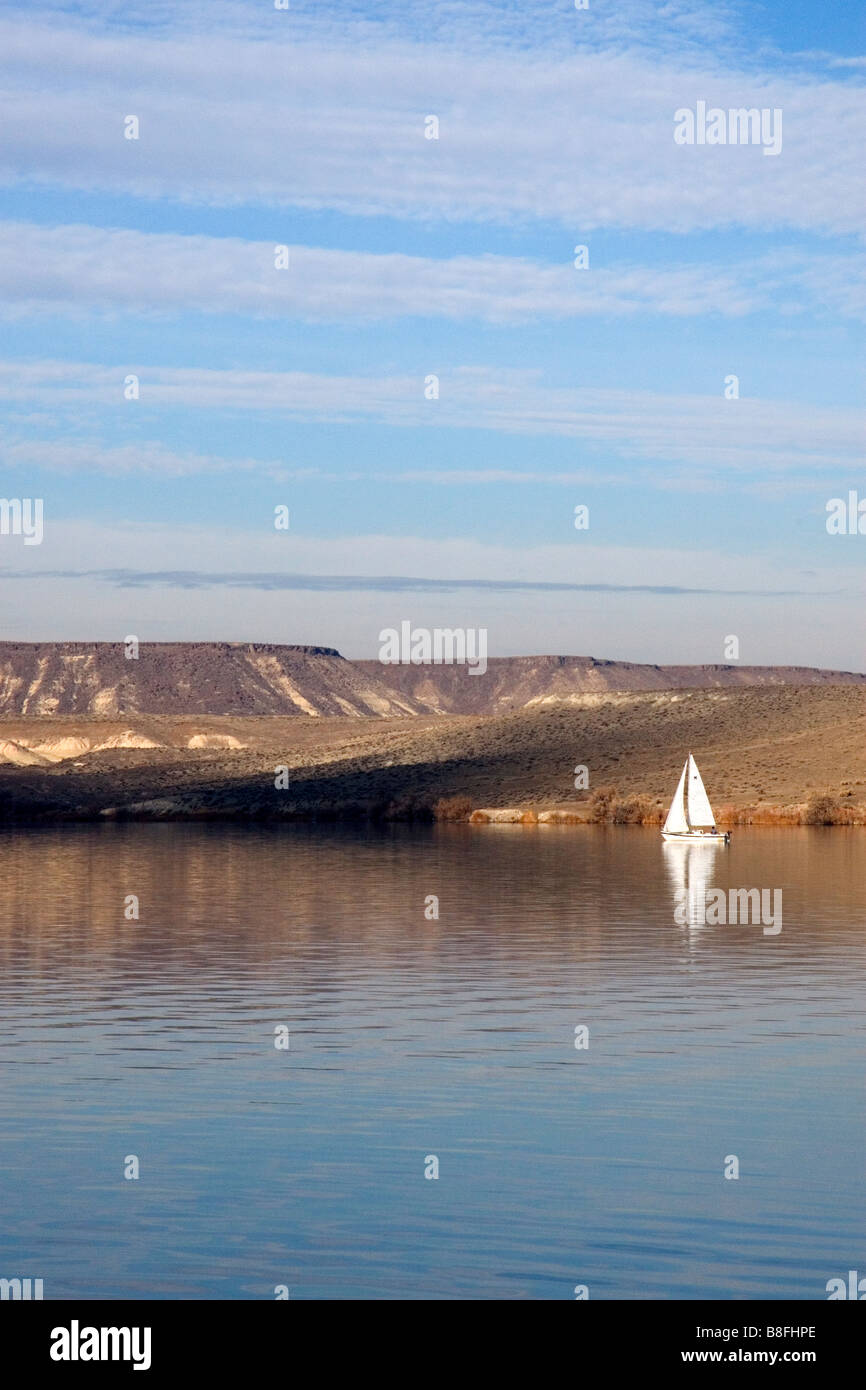 Barca a vela sul C J colpire il serbatoio in South Western Idaho USA Foto Stock