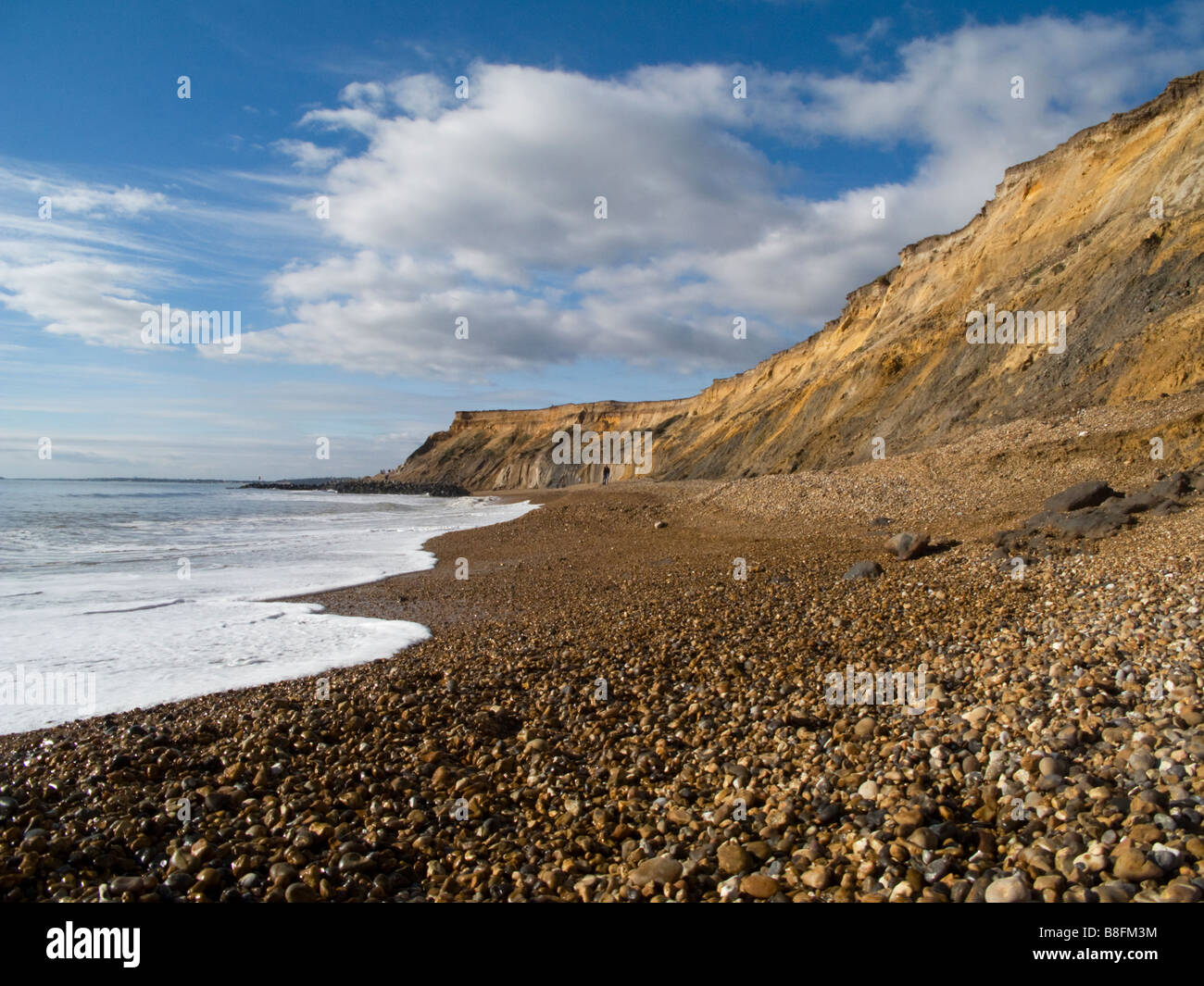 Seascape a Barton sul mare nuovo Milton Hampshire England Regno Unito Foto Stock