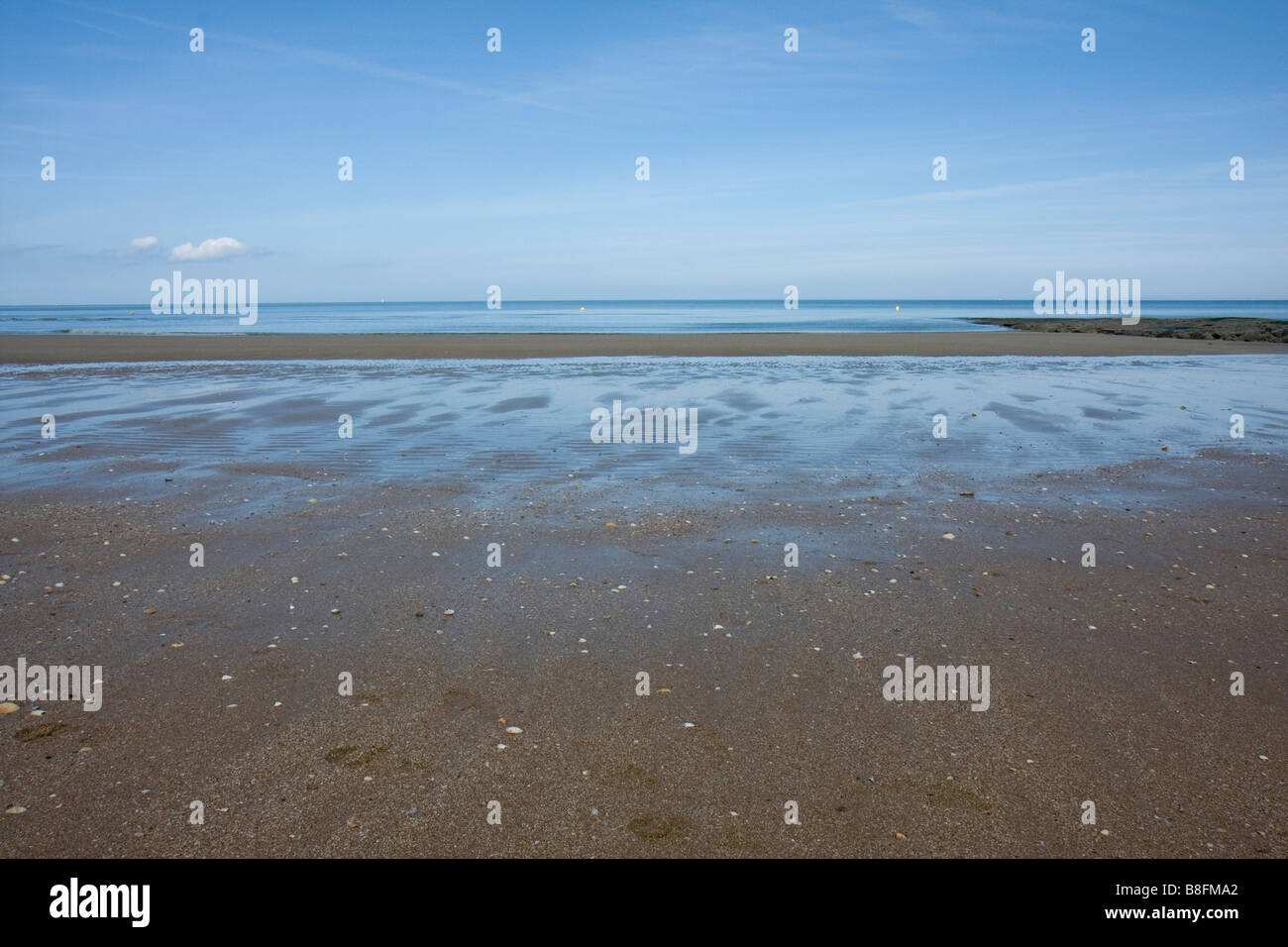 La spiaggia principale di Houlgate città di Normandia *** Plage d Houlgate ville de Normandie Foto Stock