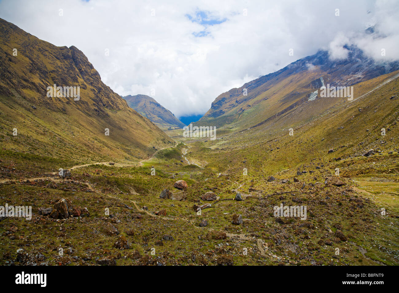 Valle delle Ande Foto Stock