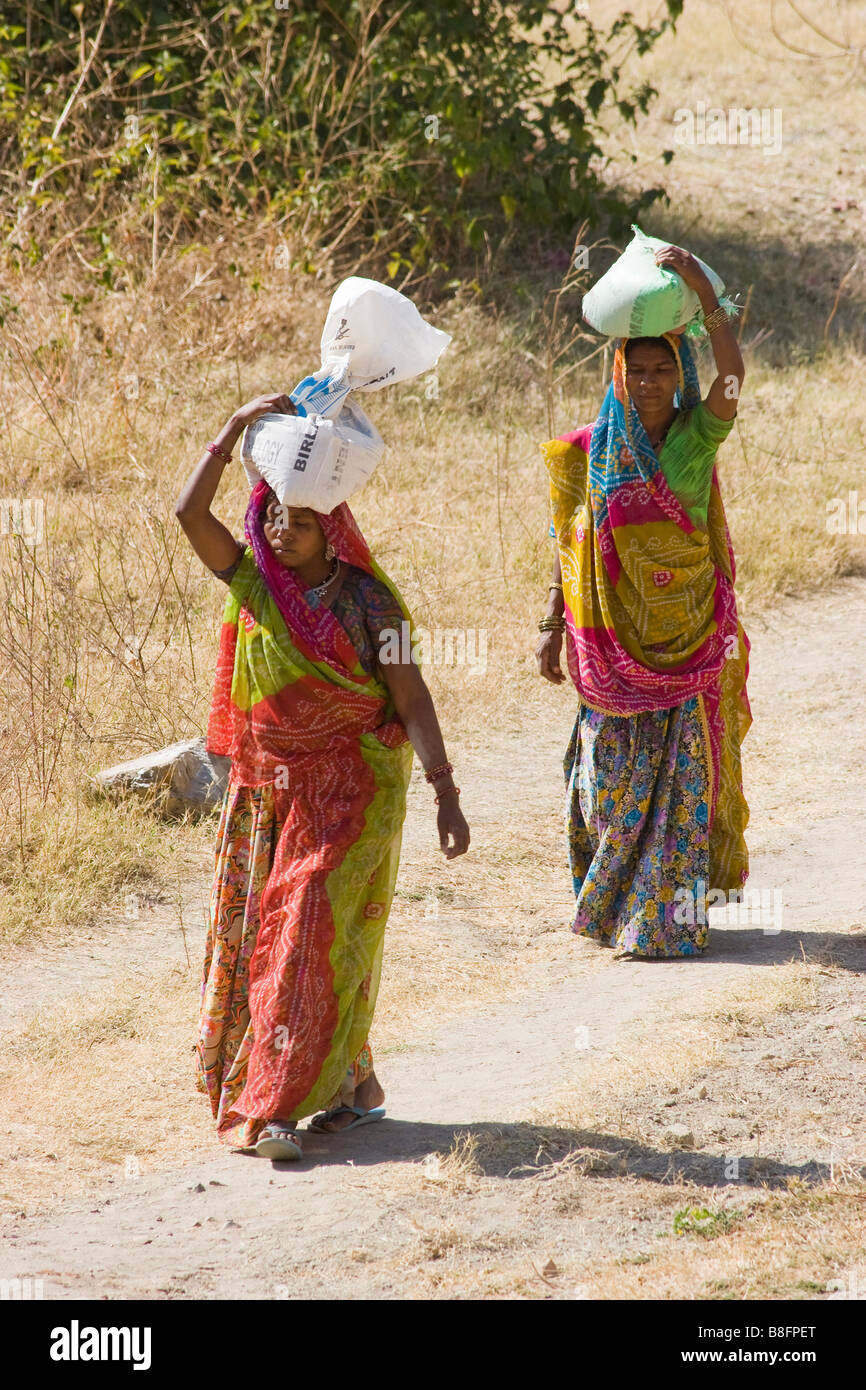 Le donne indiane Ranakpur Rajasthan in India Foto Stock