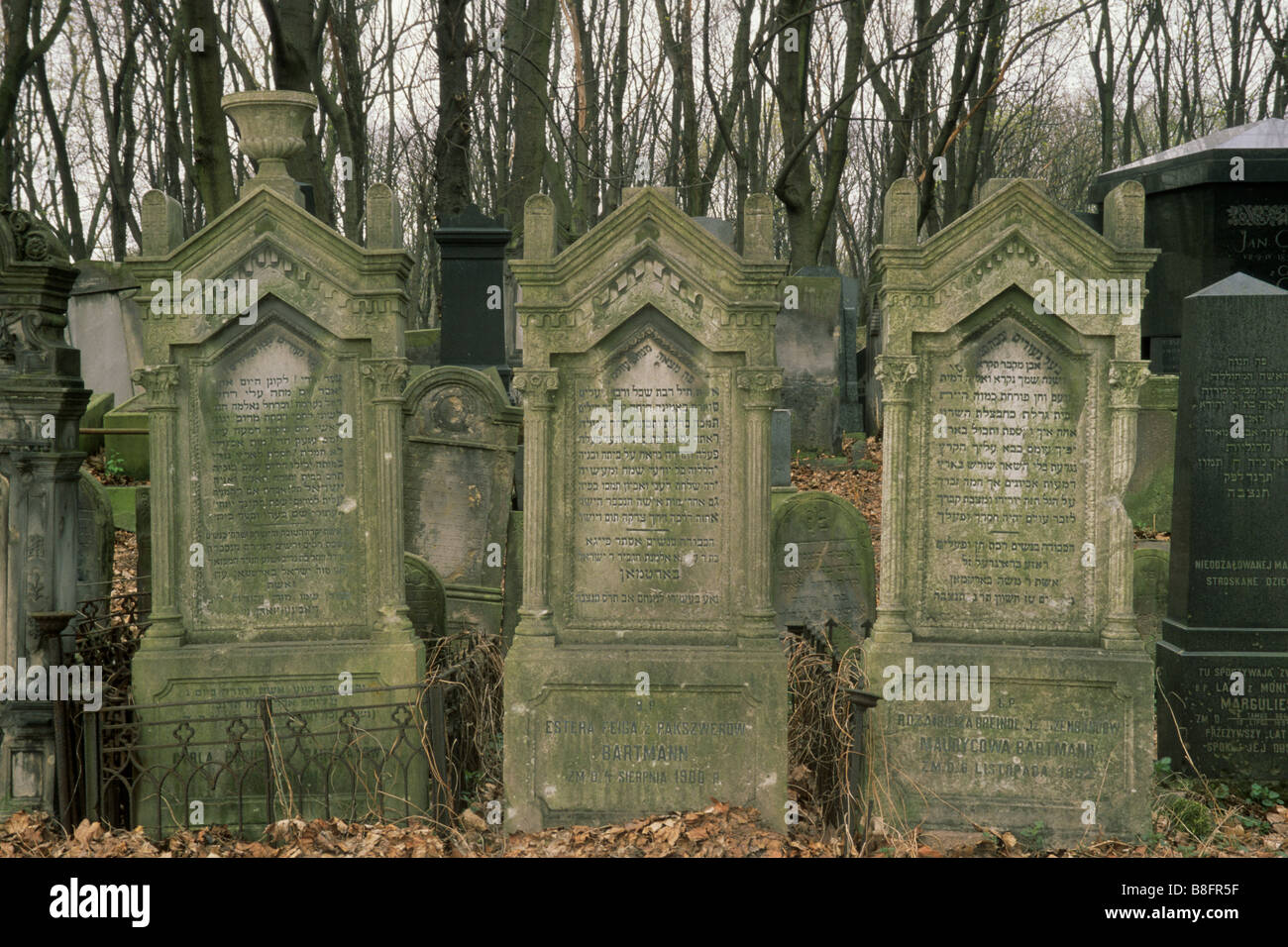 Cimitero ebraico a Varsavia, Polonia Foto Stock