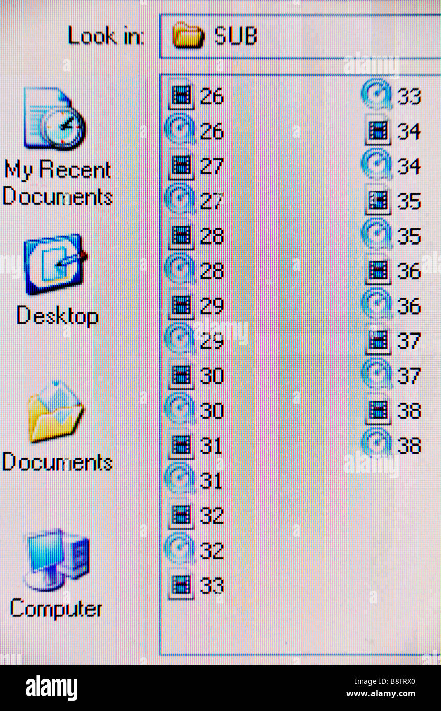 Caricamento della finestra dati in corso Foto Stock