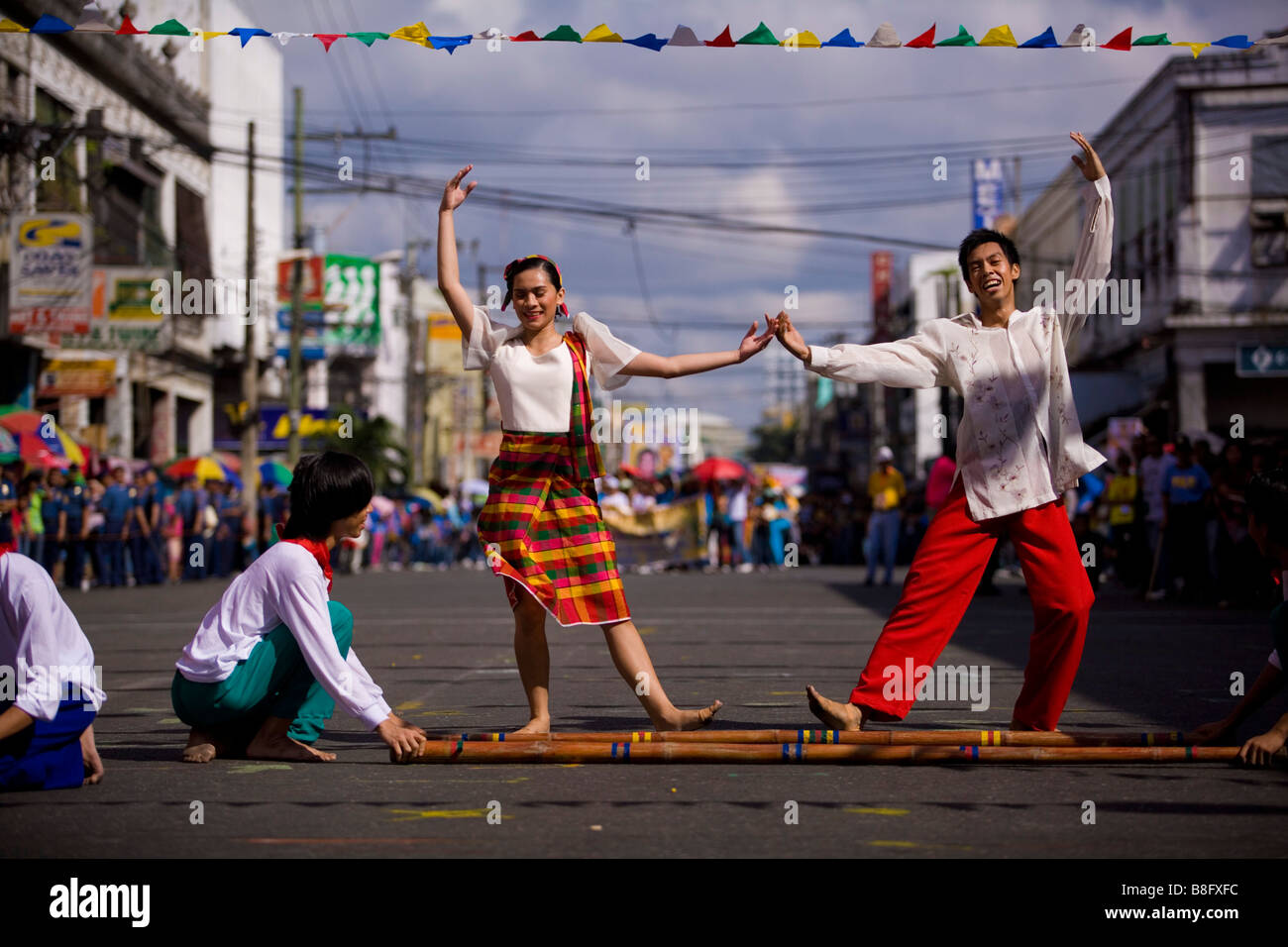 Dinagyang Festival, Iloilo City, Filippine, Asia Foto Stock