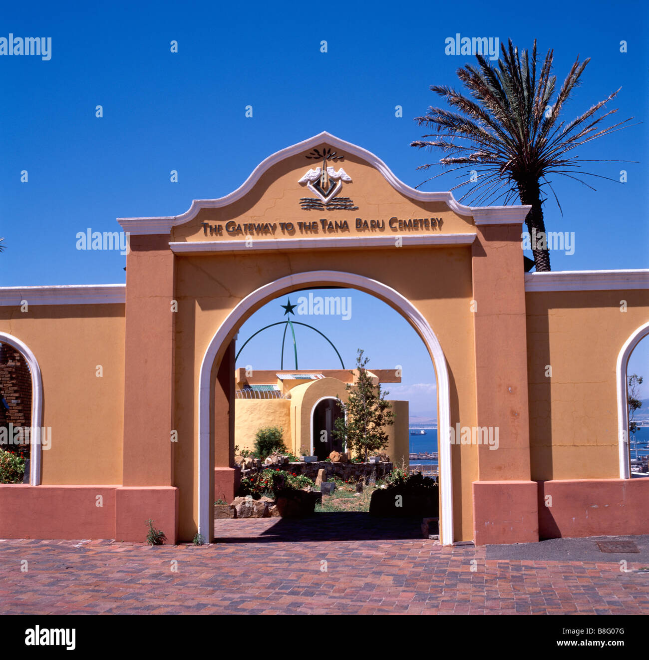 Cimitero musulmano tana baru cimitero di bo kaap a Città del Capo in Sud Africa in Africa subsahariana. apartheid bokaap capetown islam islamici travel Foto Stock