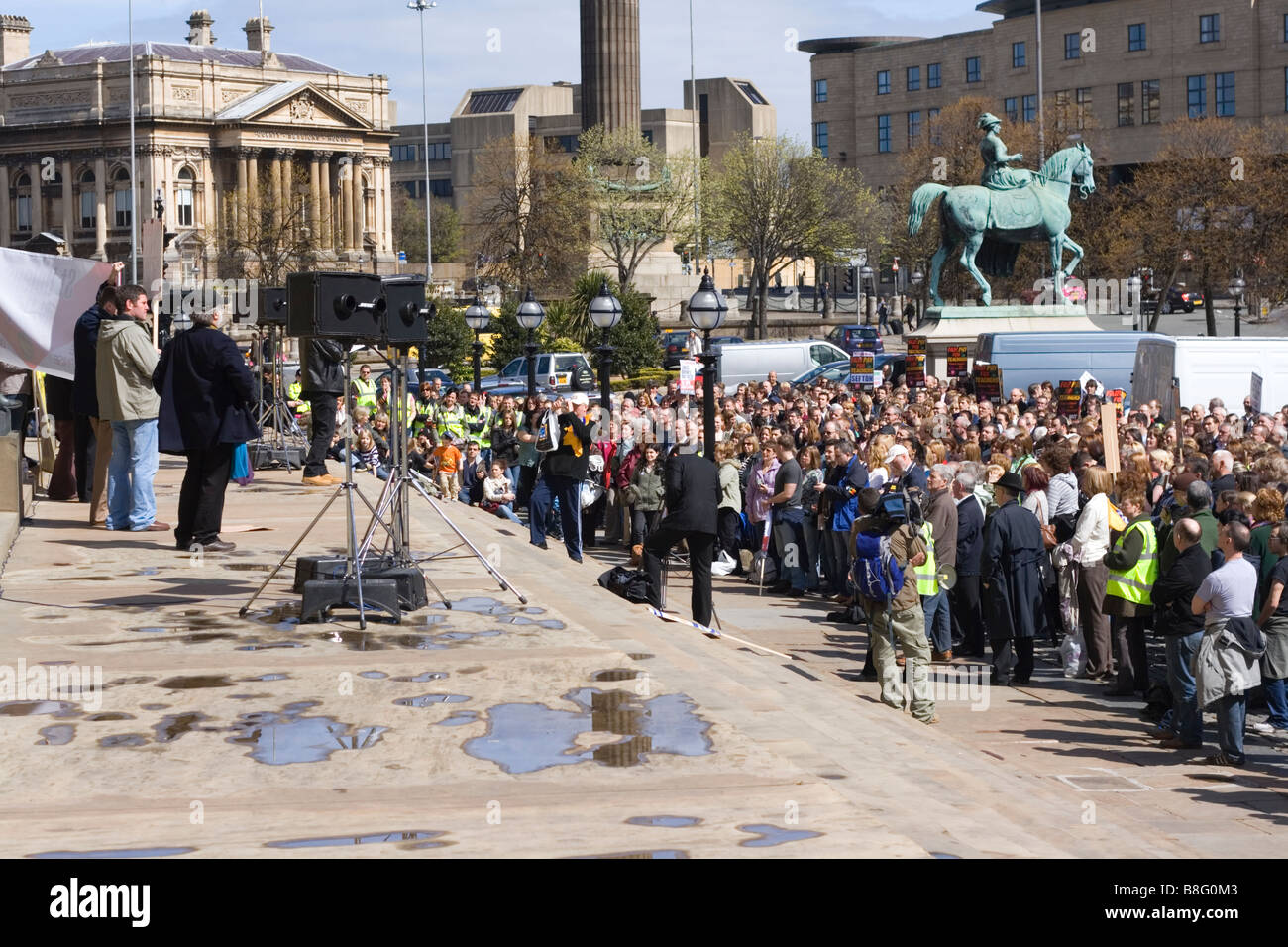 Gli insegnanti in sciopero in Liverpool Aprile 2008 Foto Stock