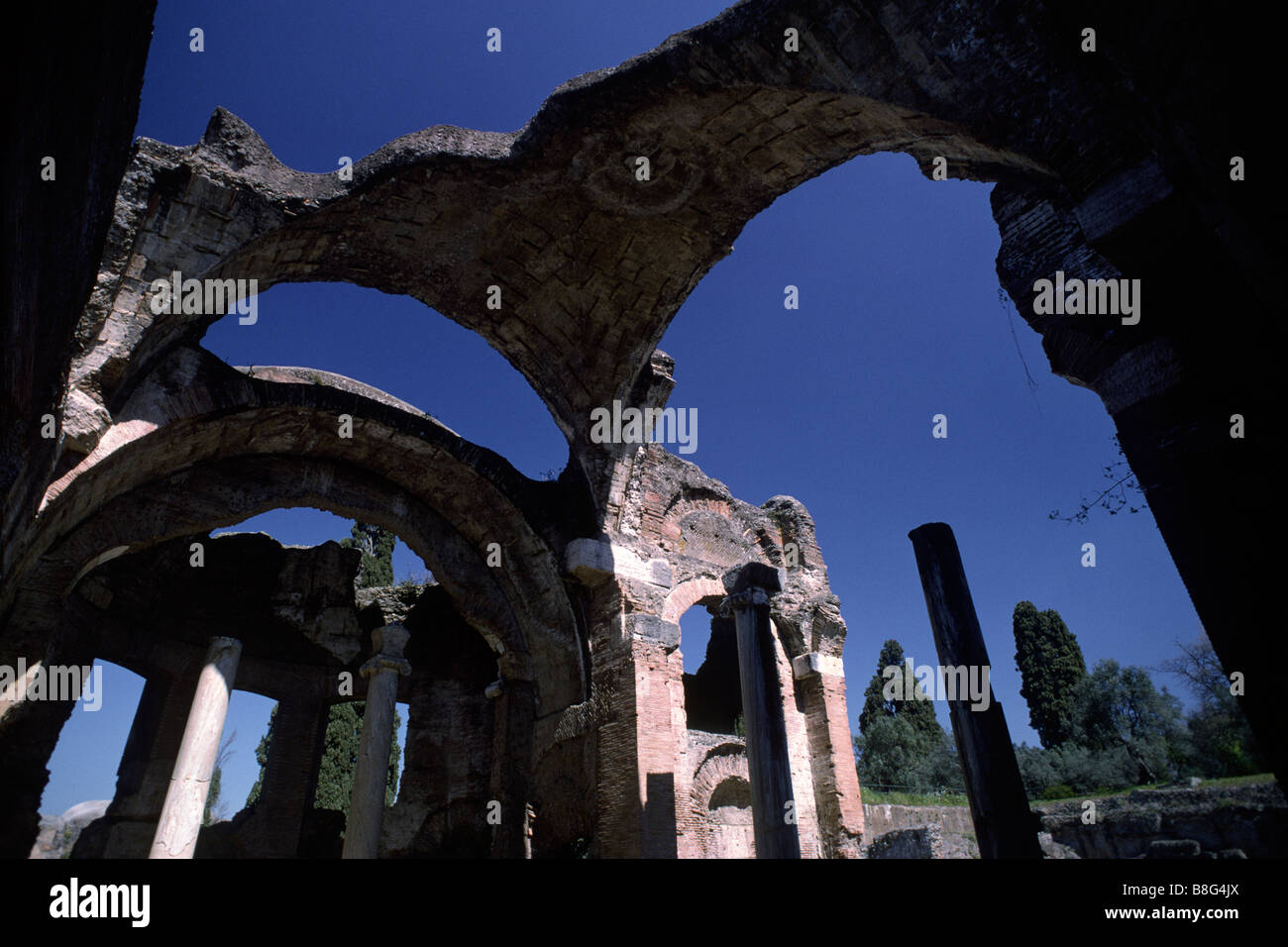 Italia, Lazio, Roma, Tivoli, Villa Adriana, grandi Terme Foto Stock