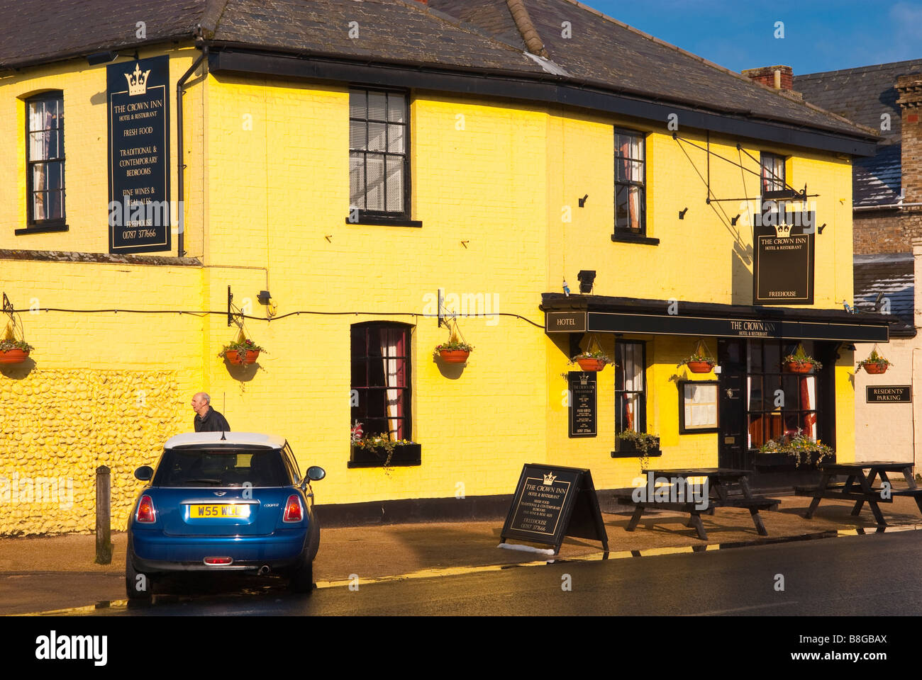Il Crown Inn Hotel & Ristorante in Long Melford,Suffolk, Regno Unito Foto Stock