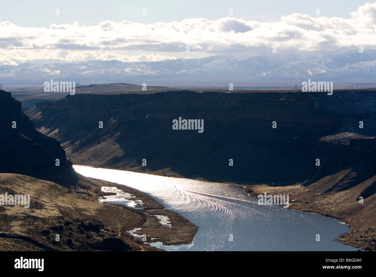 Lo Snake River vicino a Swan Falls Idaho USA Foto Stock