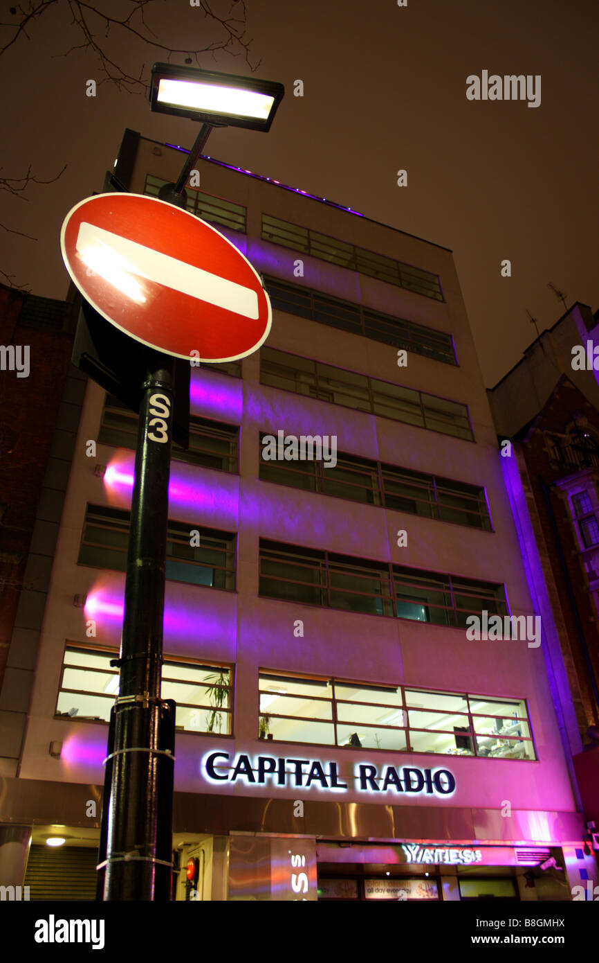 Capital Radio edificio, Leicester Sq W1 Foto Stock