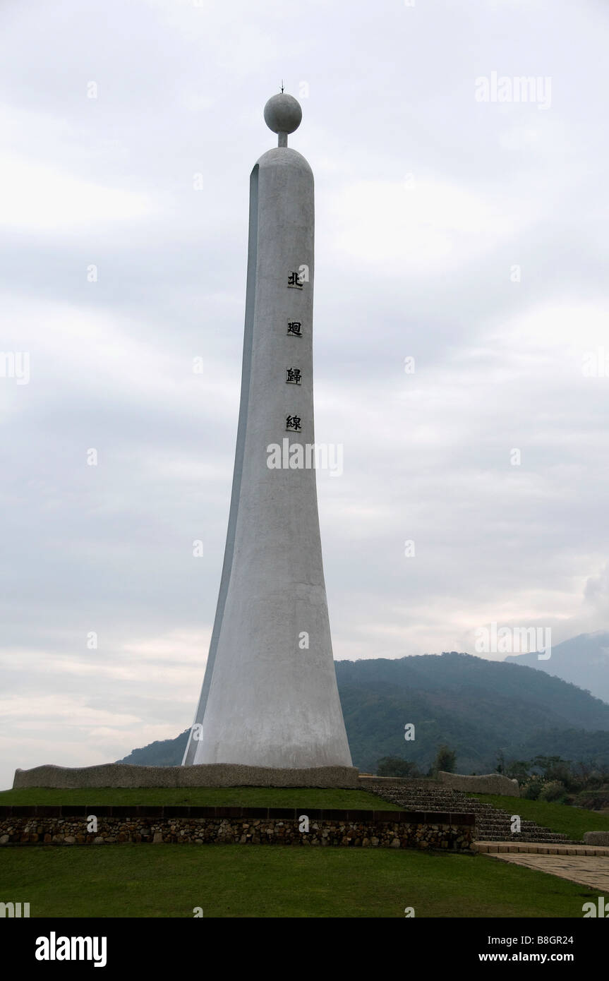 Tropico del Cancro monumento,Taiwan, Cina Foto Stock