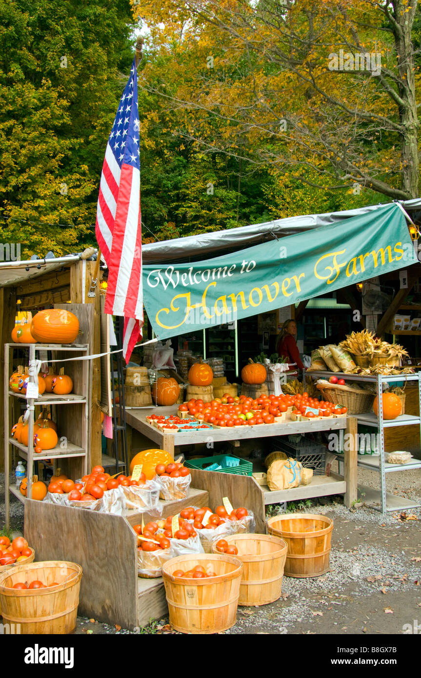 Alyce e Rogers frutta stand in Mount Tremper New York STATI UNITI D'AMERICA Foto Stock