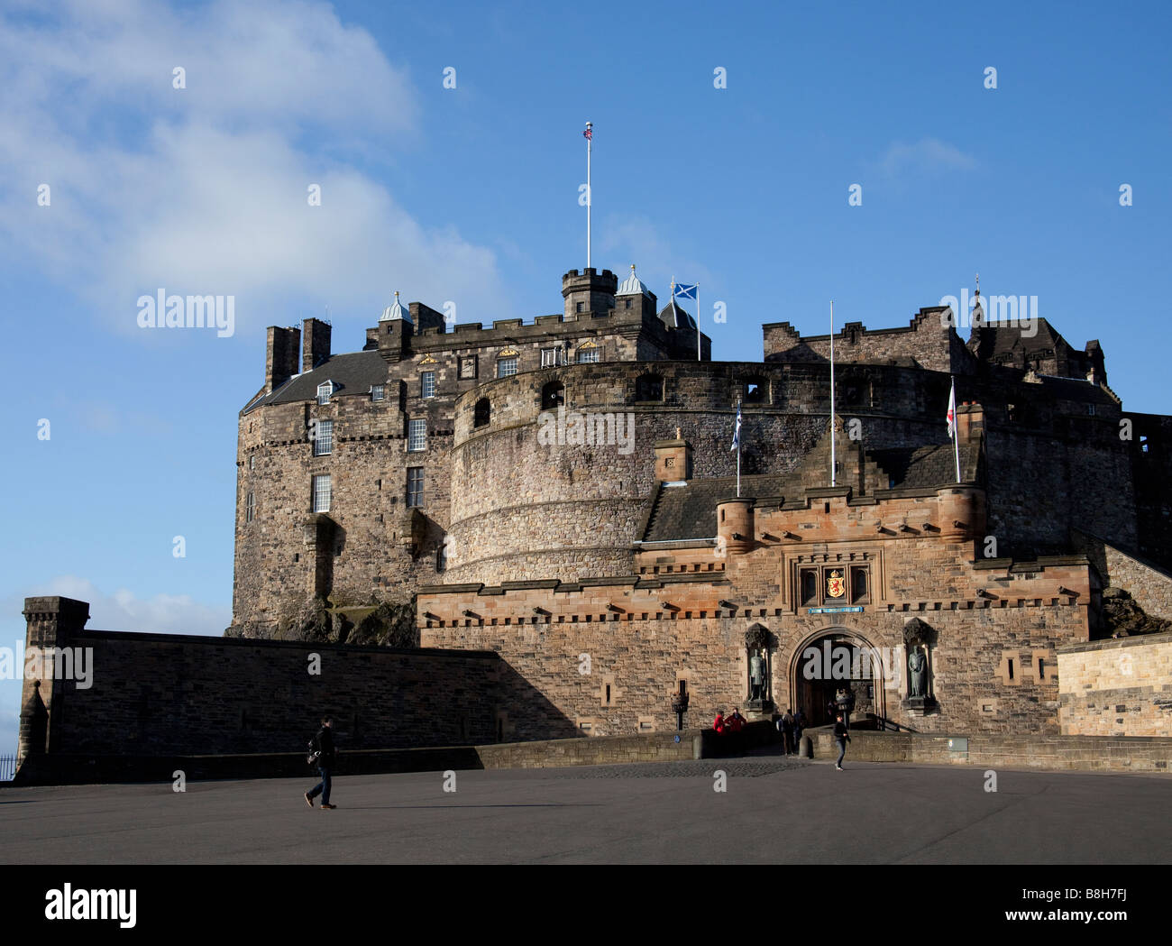 Il Castello di Edimburgo, Edimburgo, Scozia, Regno Unito, Europa Foto Stock