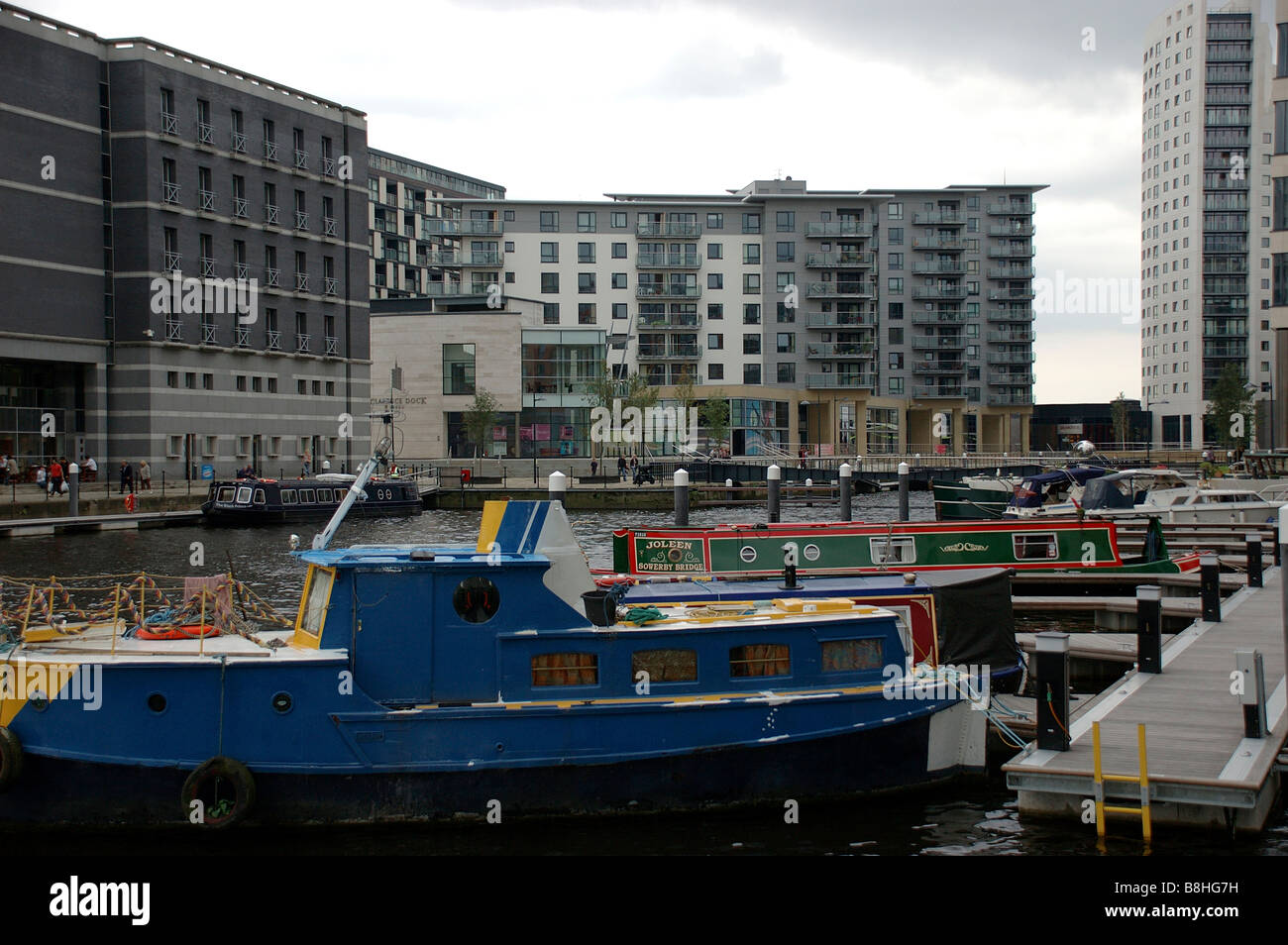 Clarence Dock, Fiume Aire, Leeds, Yorkshire, Inghilterra, Regno Unito, Europa Foto Stock
