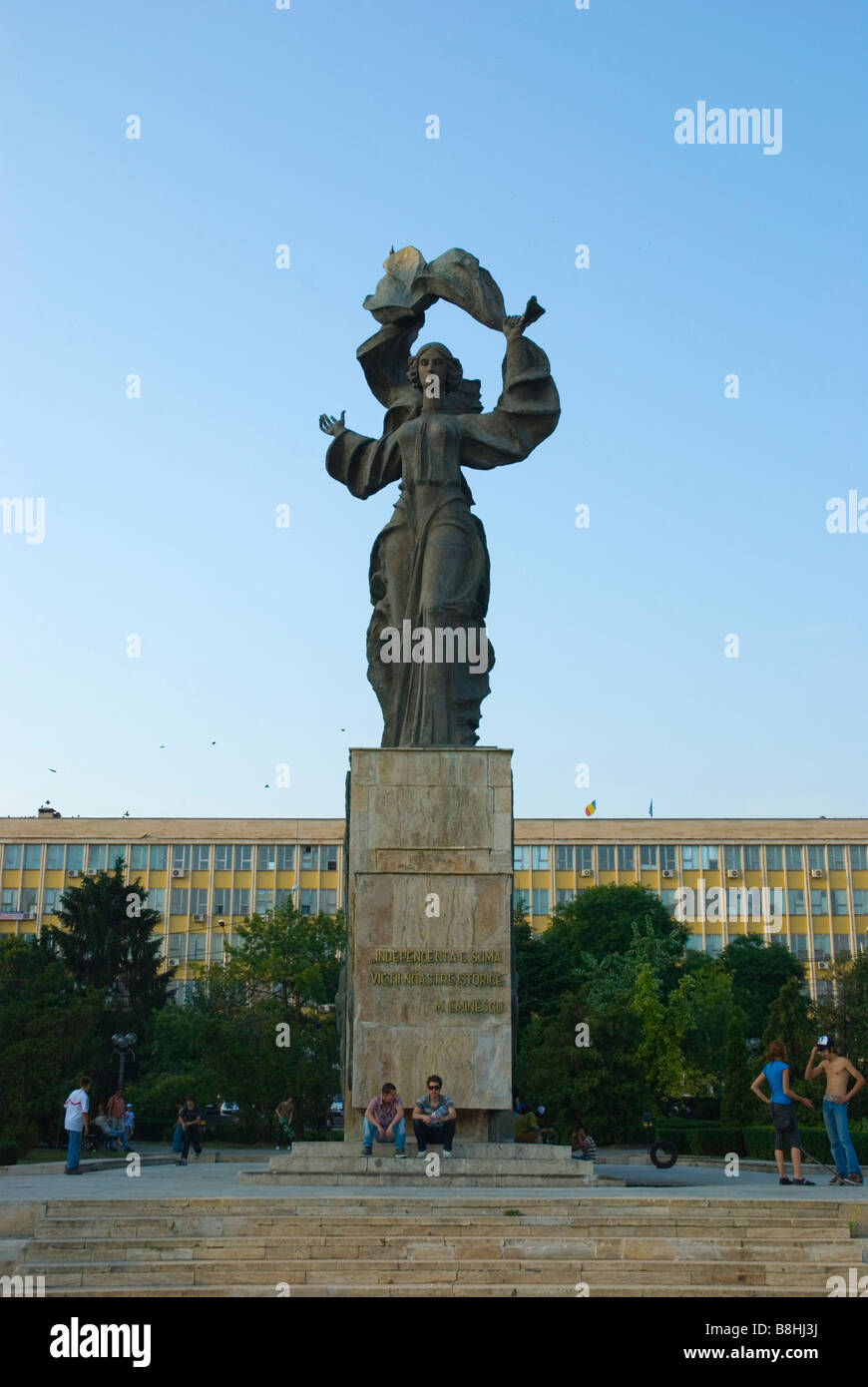 Monumento Liberty sul Bulevard Independenti di Iasi in Romania l'Europa Foto Stock