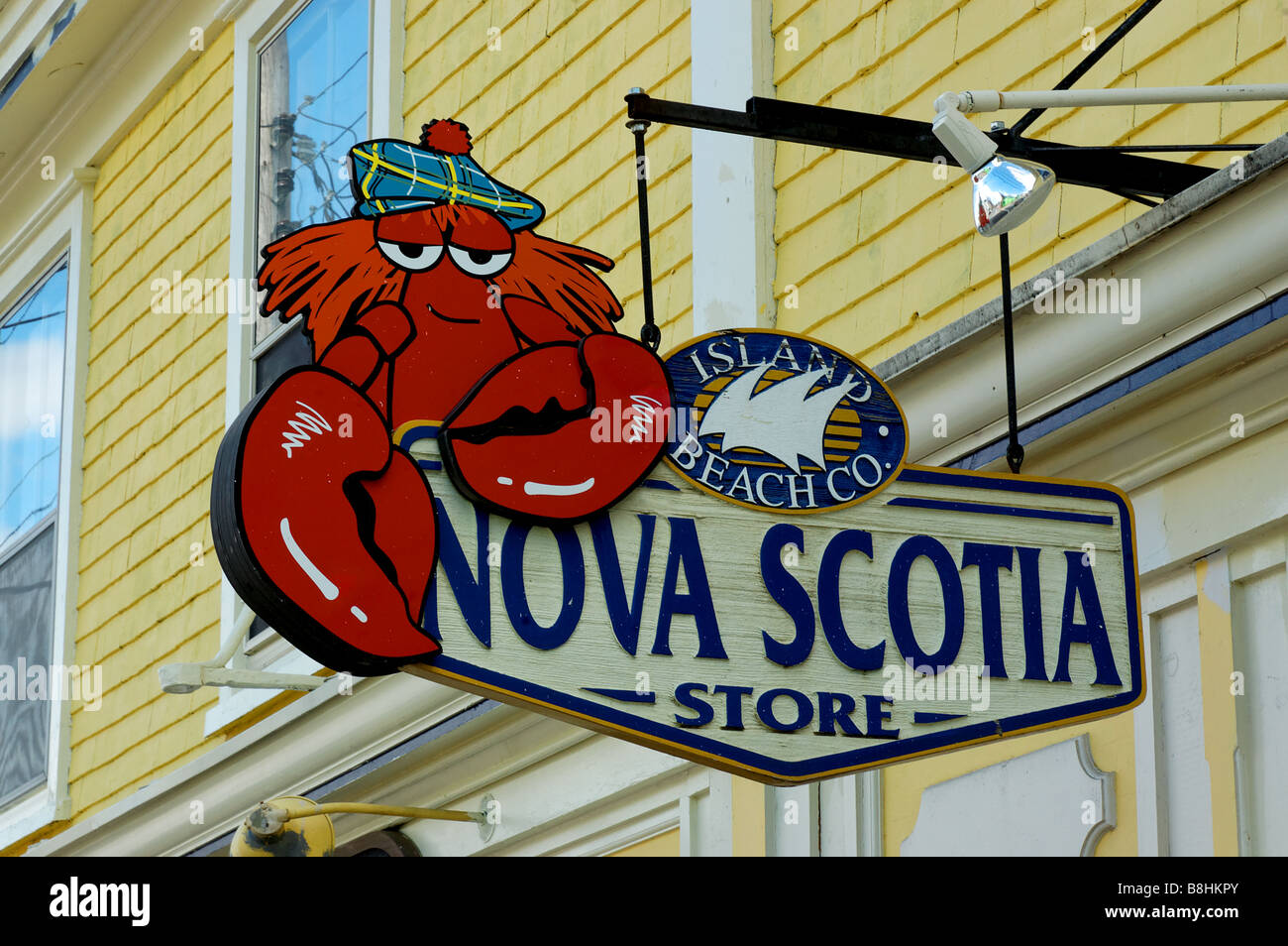 Un segno per la Nova Scotia Store Foto Stock
