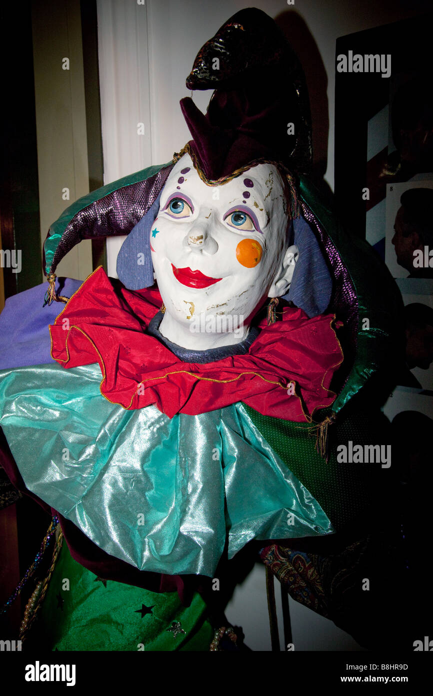 Mardis Gras clown o jester Foto Stock