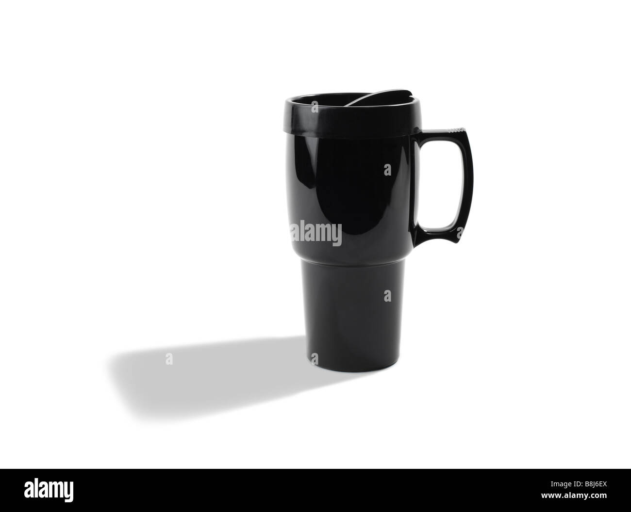 Nero Tazza da viaggio Foto Stock