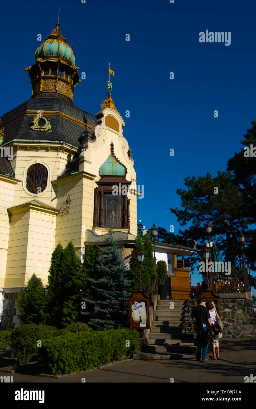 Hanavsky pavilon il Hanau pavilion di Letenske Sady park a Praga Repubblica Ceca Europa Foto Stock