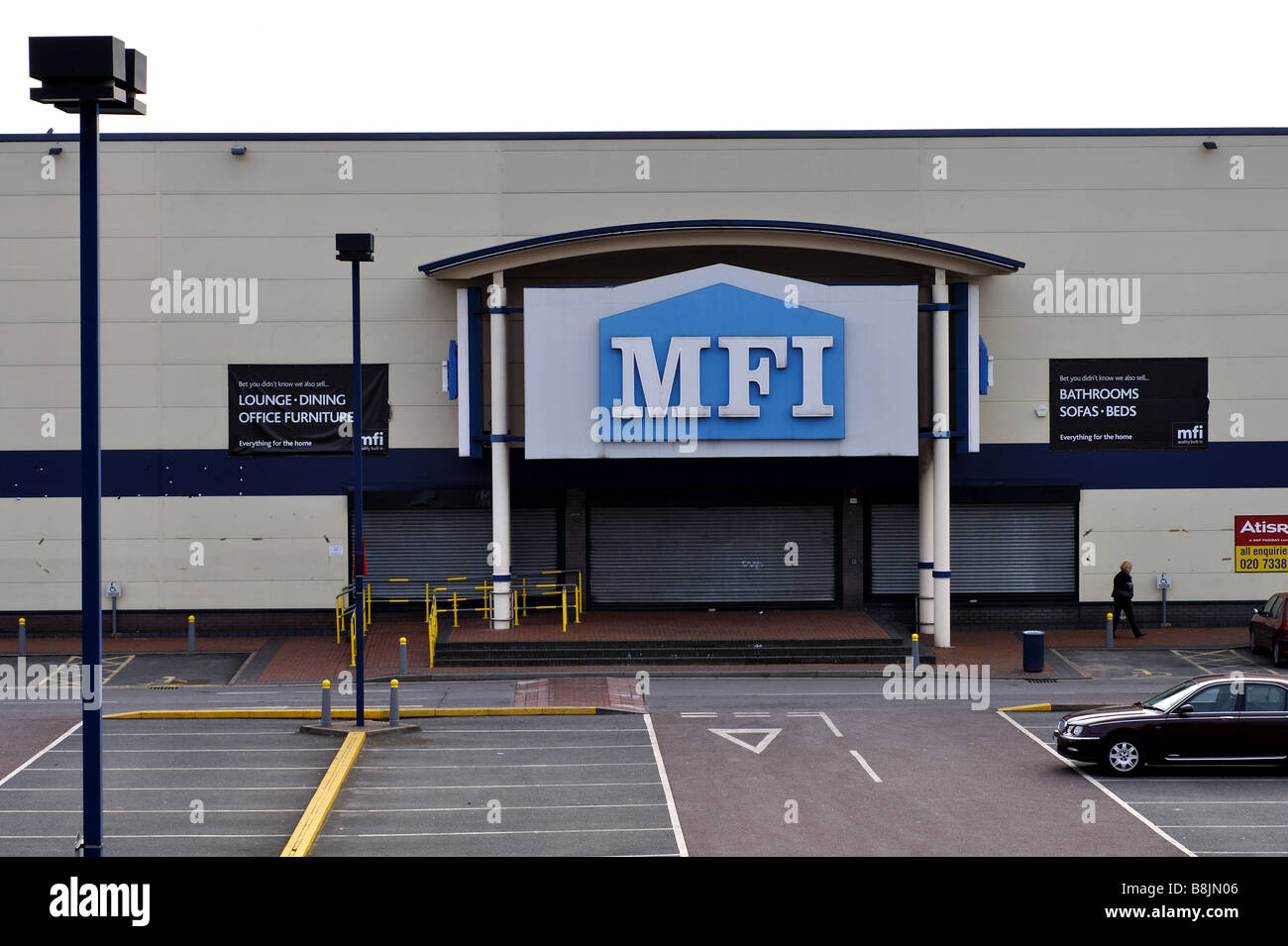 Chiuso MFI store, Erdington, Birmingham, Regno Unito Foto Stock
