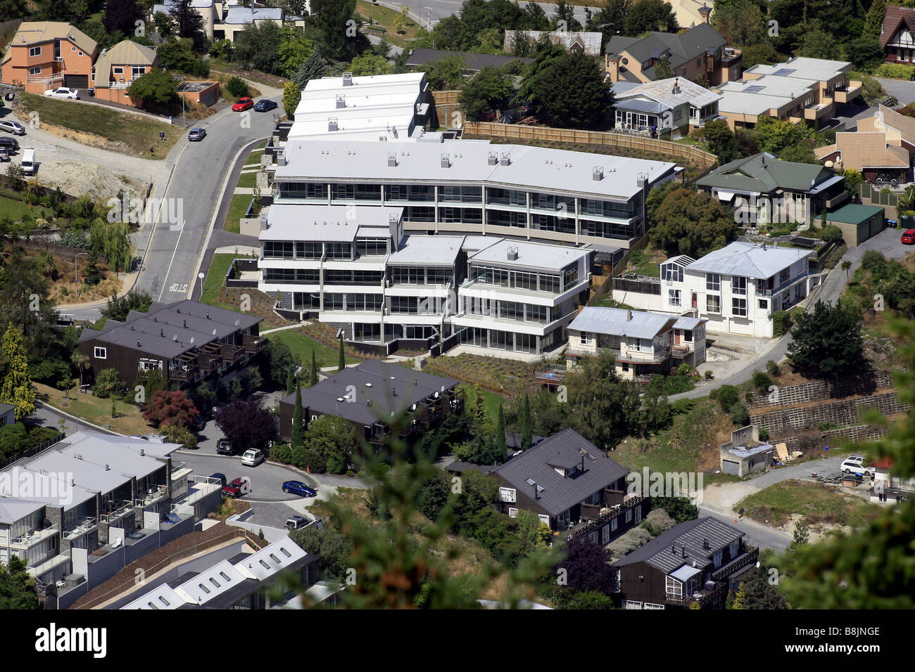 Moderni appartamenti a Queenstown, Nuova Zelanda Foto Stock