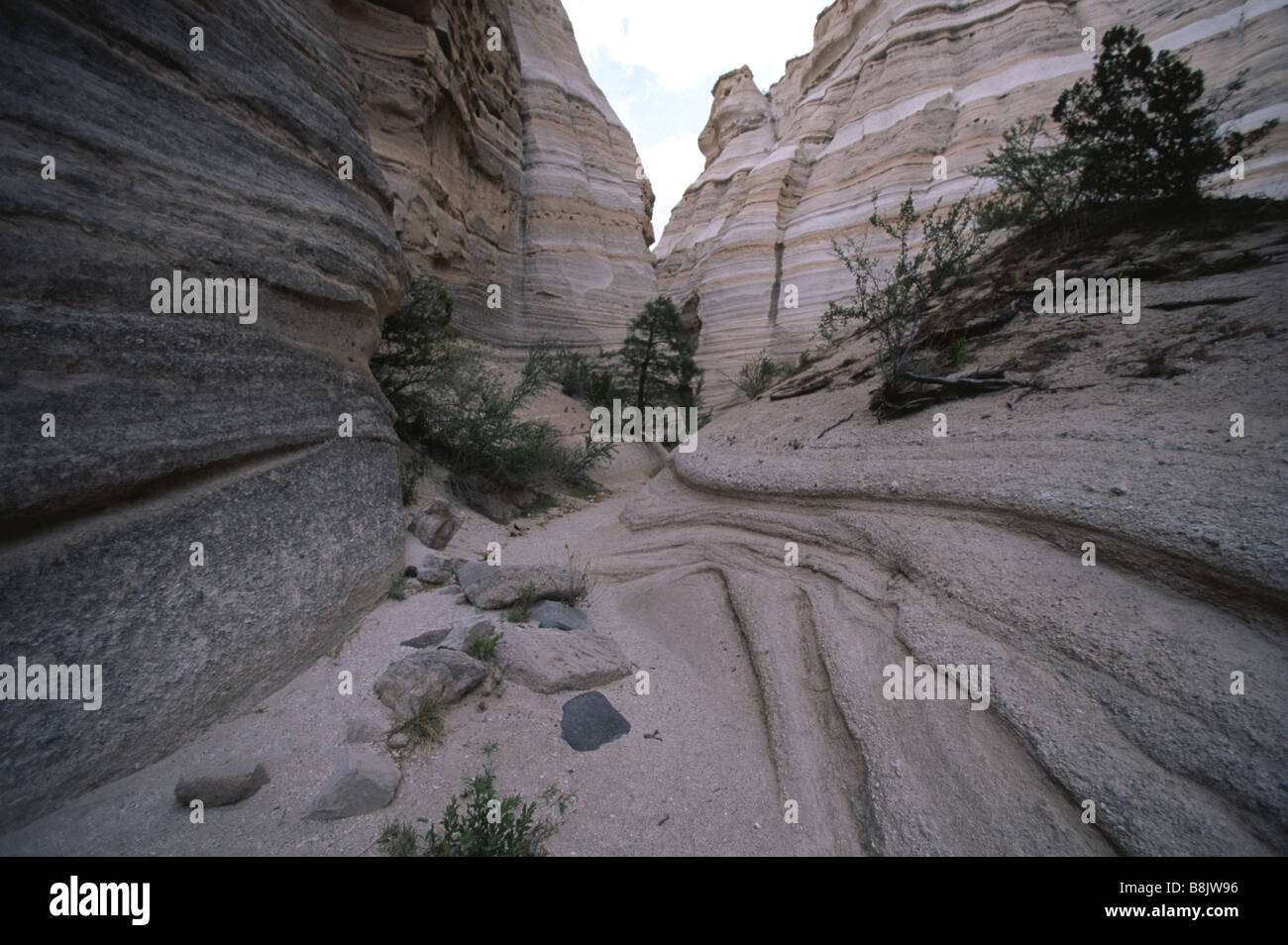 Ingresso al Canyon di slot su Cochiti Pueblo nel Nuovo Messico USA Foto Stock