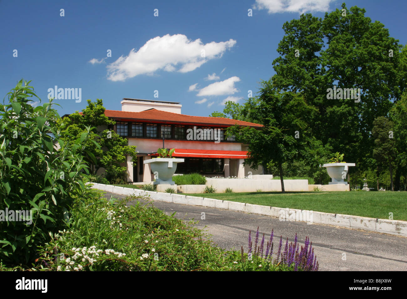 Burton J Wescott House Prairie architettura di stile da Frank Lloyd Wright 1907 1908 Springfield Ohio USA Foto Stock