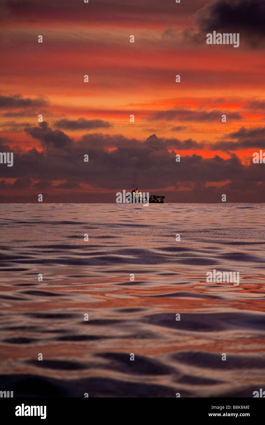 Mare del Nord il tramonto Foto Stock