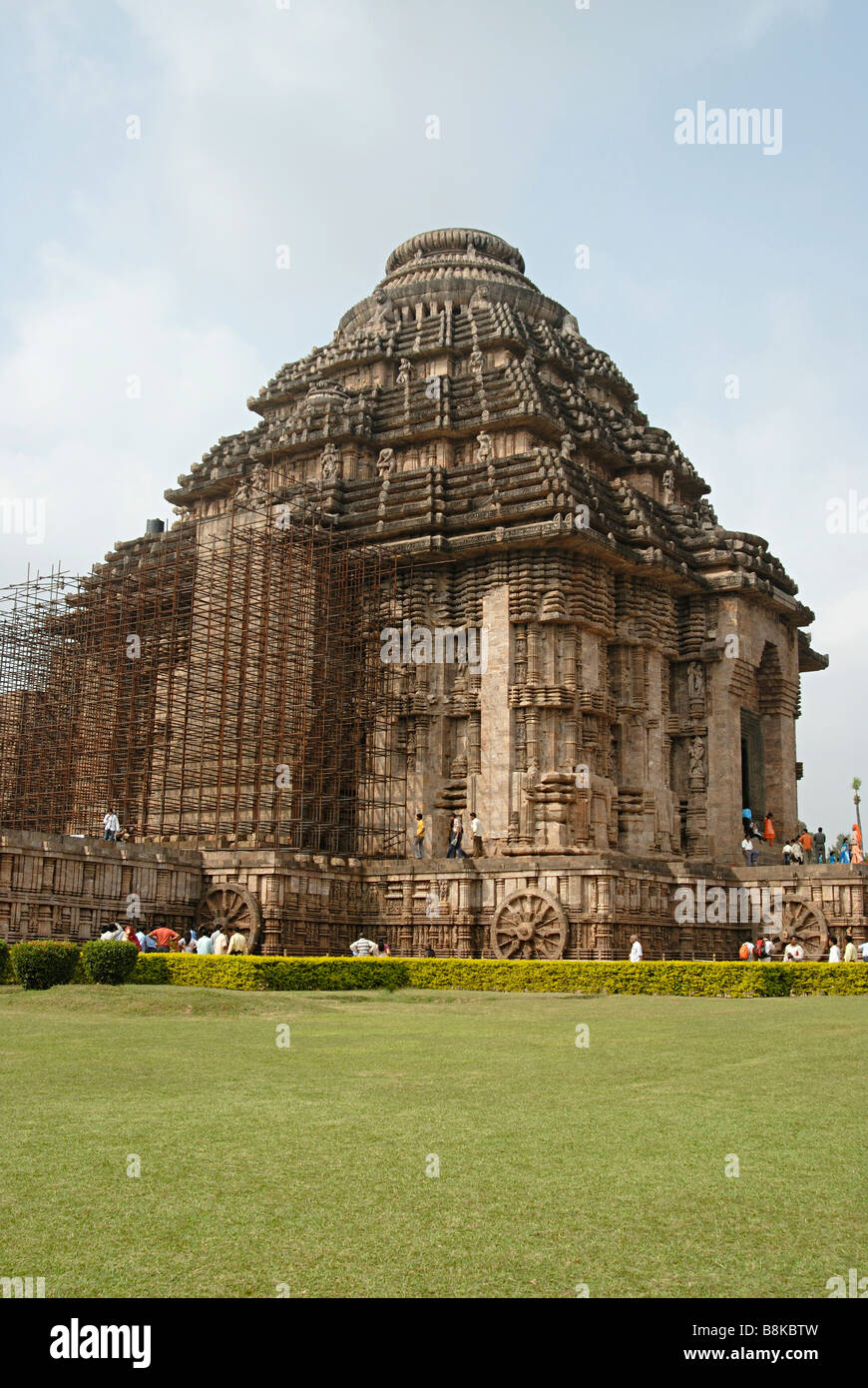 General-View da sud-ovest. Sun Konark Temple Orissa (India). Patrimonio mondiale dell UNESCO Foto Stock