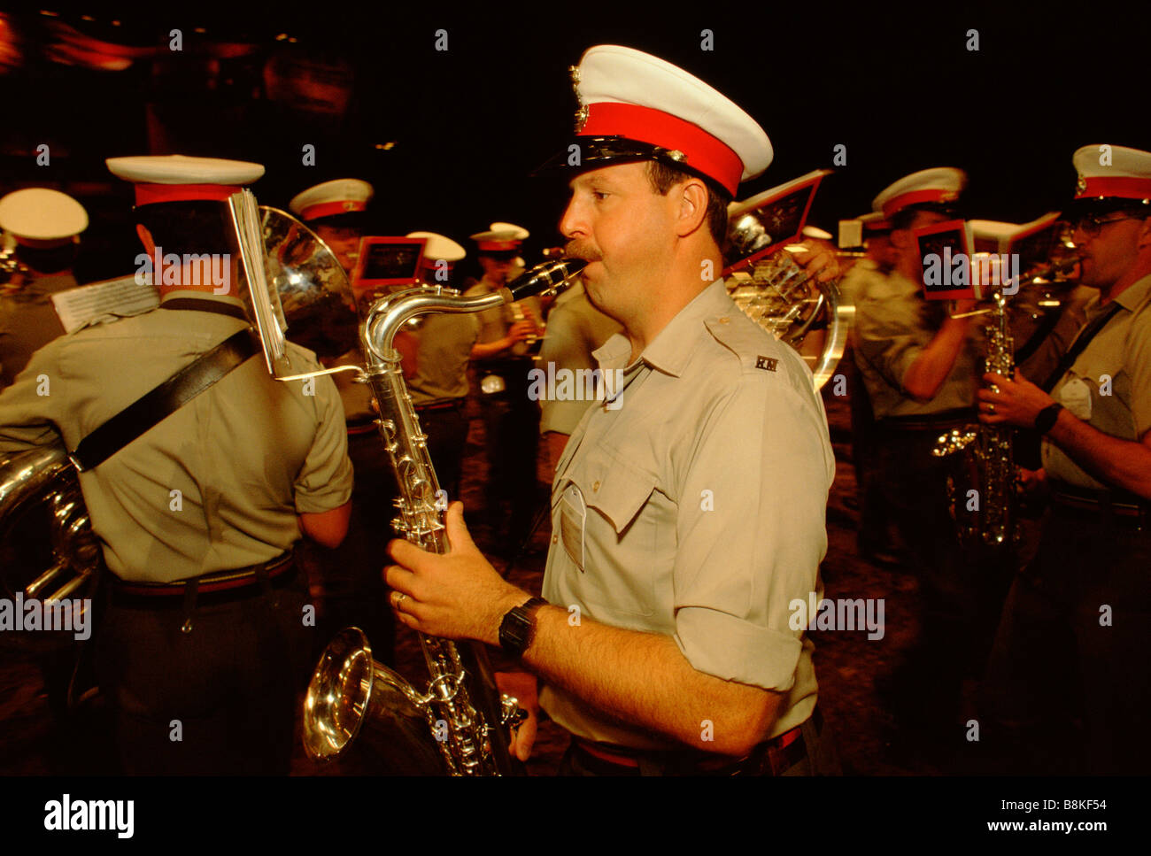 Torneo reale di una banda militare gioca Foto Stock
