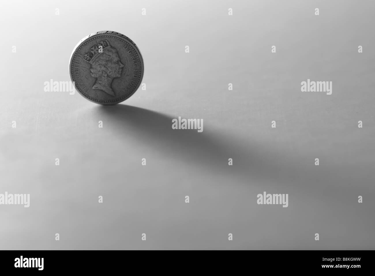 Una moneta di libbra Foto Stock