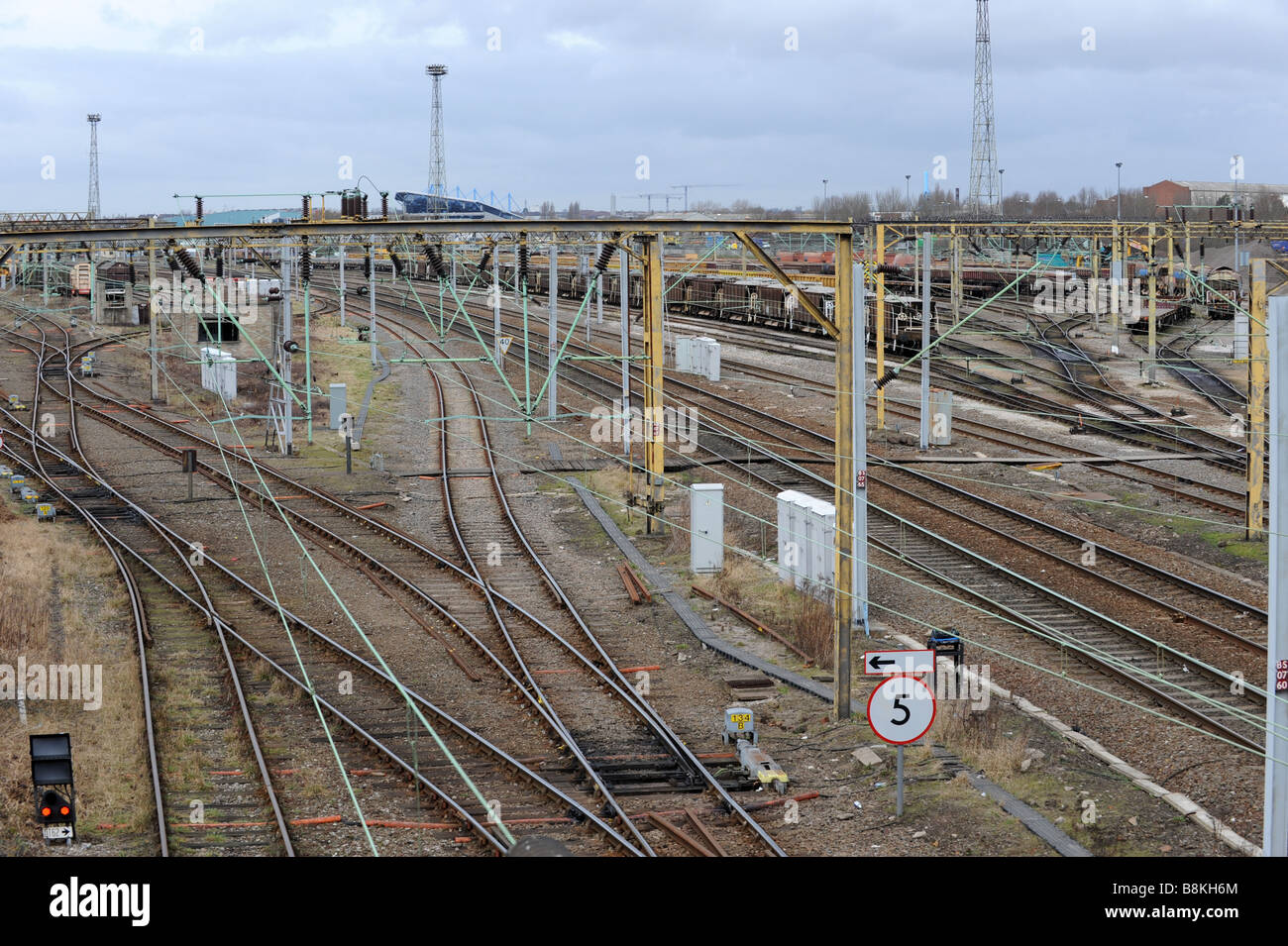 Railway Freight Terminal Sandy Lane Bescot West Midlands Englands REGNO UNITO Foto Stock