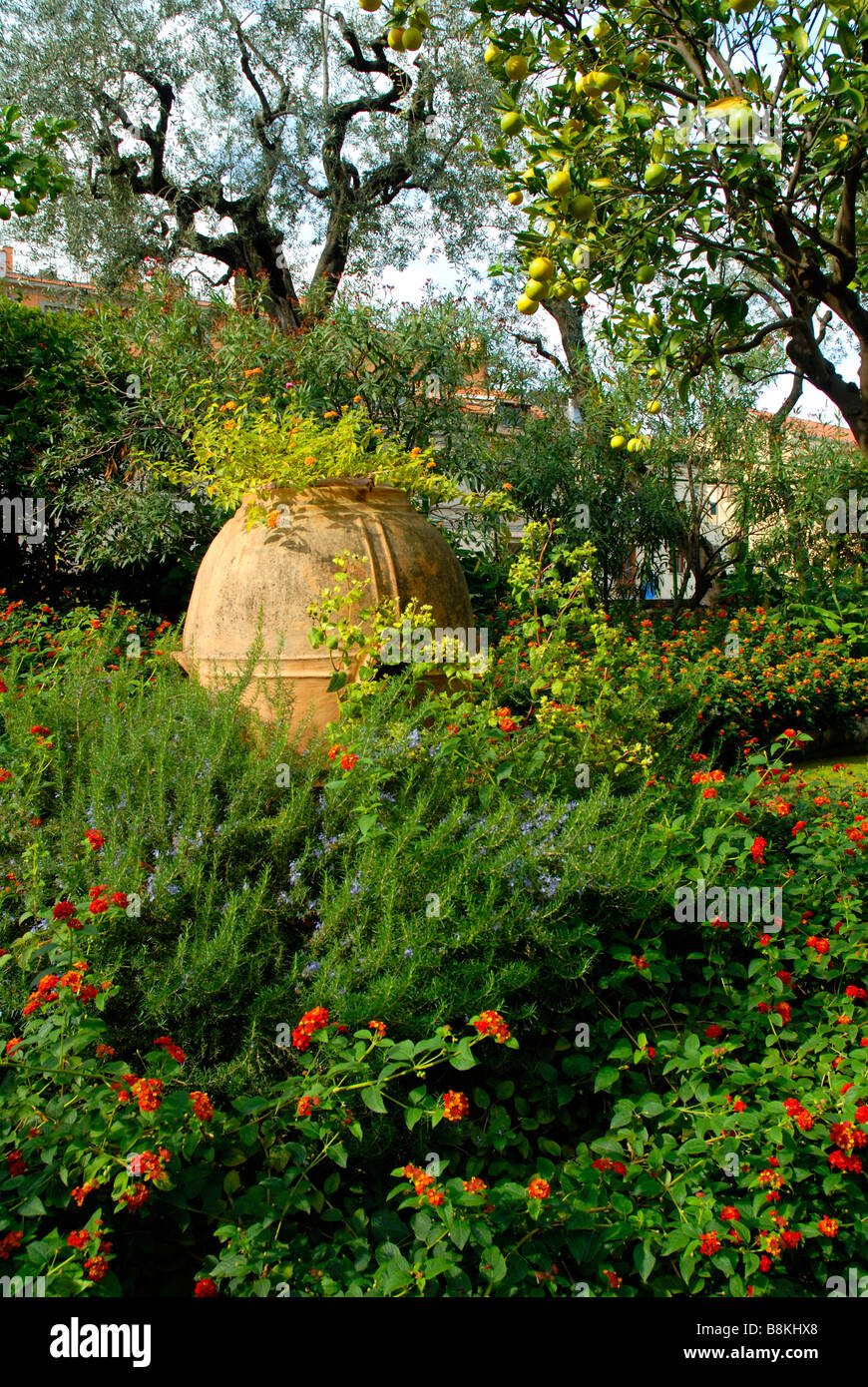 Nel giardino dell'Hotel Excelsior Vittorio a Sorrento, in Campania, Italia Meridionale Foto Stock