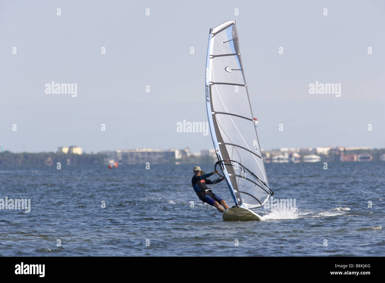 Windsurf racing al Calema , Cocoa Beach Florida Foto Stock
