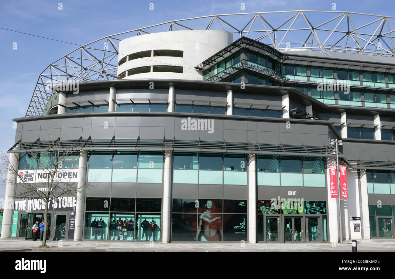 Stadio di Twickenham New South Stand negozio di rugby Foto Stock