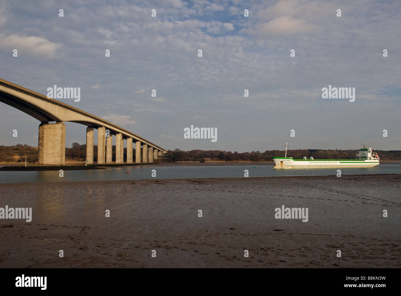 Orwell Bridge, Ipswich, Suffolk, Regno Unito. Foto Stock