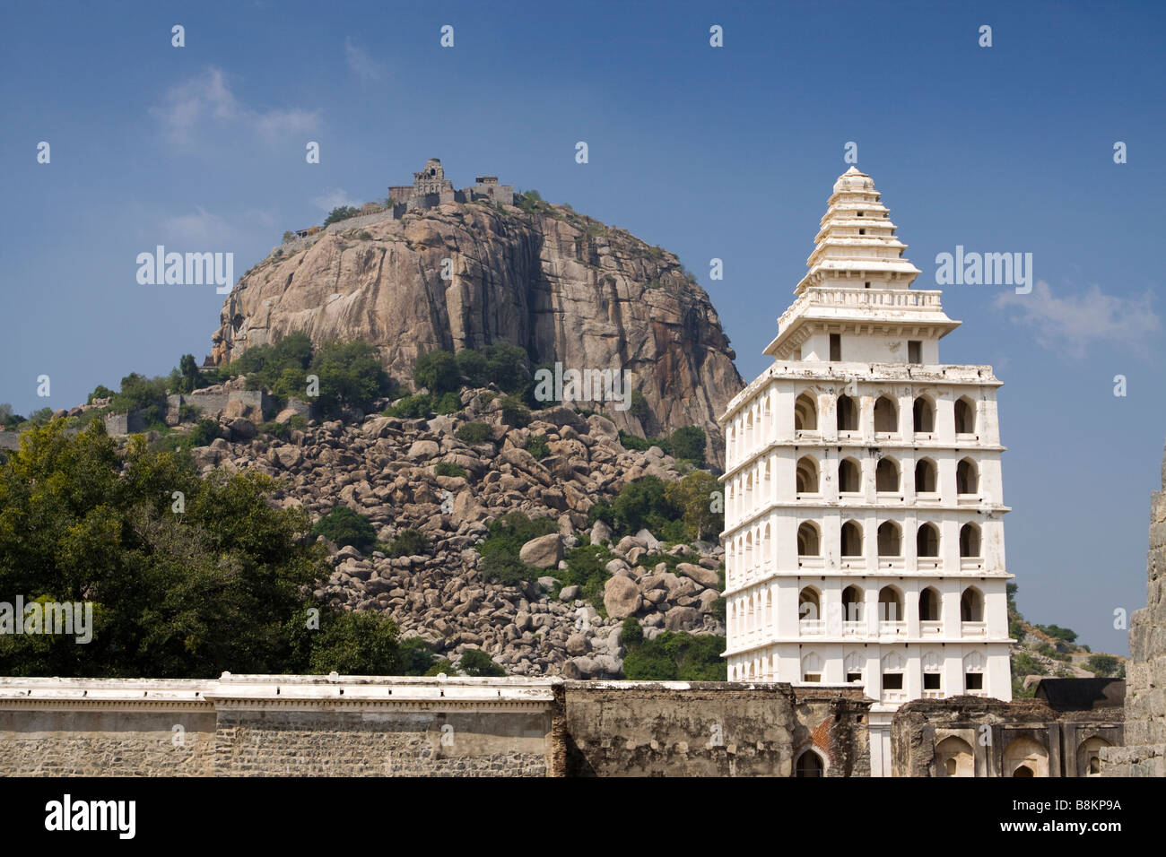 India Tamil Nadu Gingee Fort Rajagiri Kalyana Mahal ex residenza Governatori Foto Stock