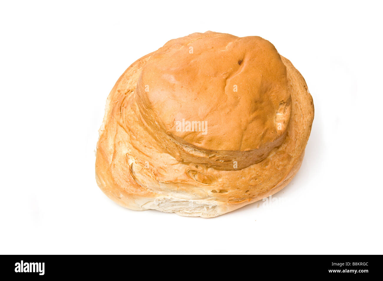 Bloomer pagnotta di pane isolato su un bianco di sfondo per studio Foto Stock