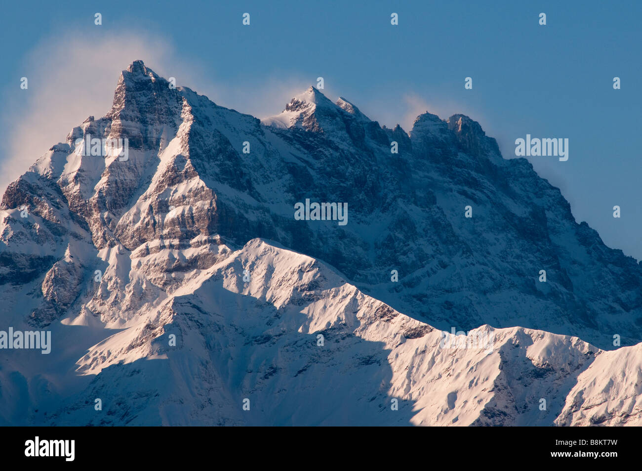 Dents du Midi presi in mattinata da Villars sur ollon Foto Stock