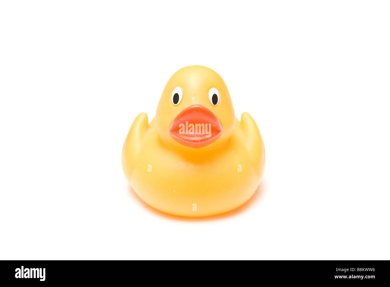 Rubber Duck isolato su un bianco di sfondo per studio Foto Stock