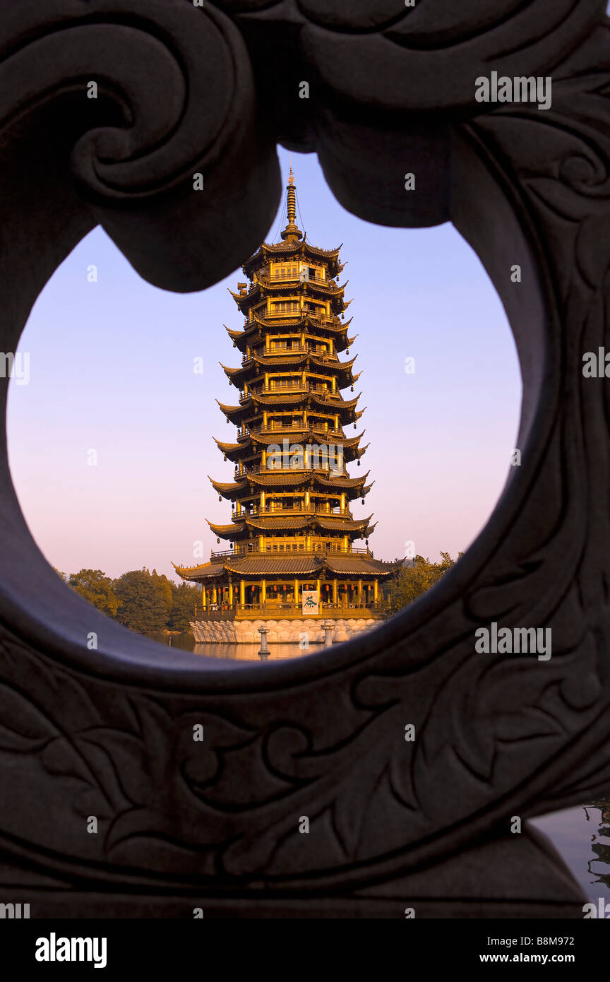 Torre di argento in Guilin della provincia di Guangxi Cina Foto Stock
